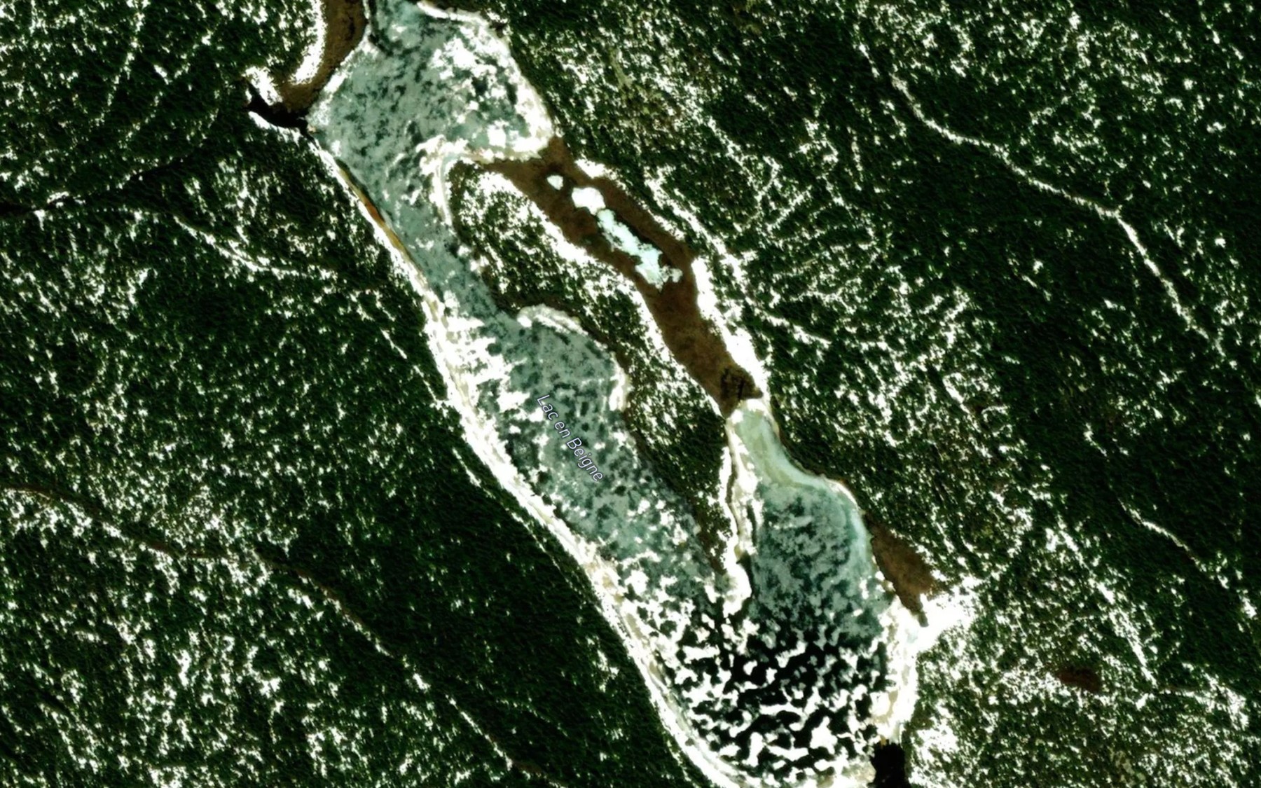 Satellite map of the Lac en Beigne