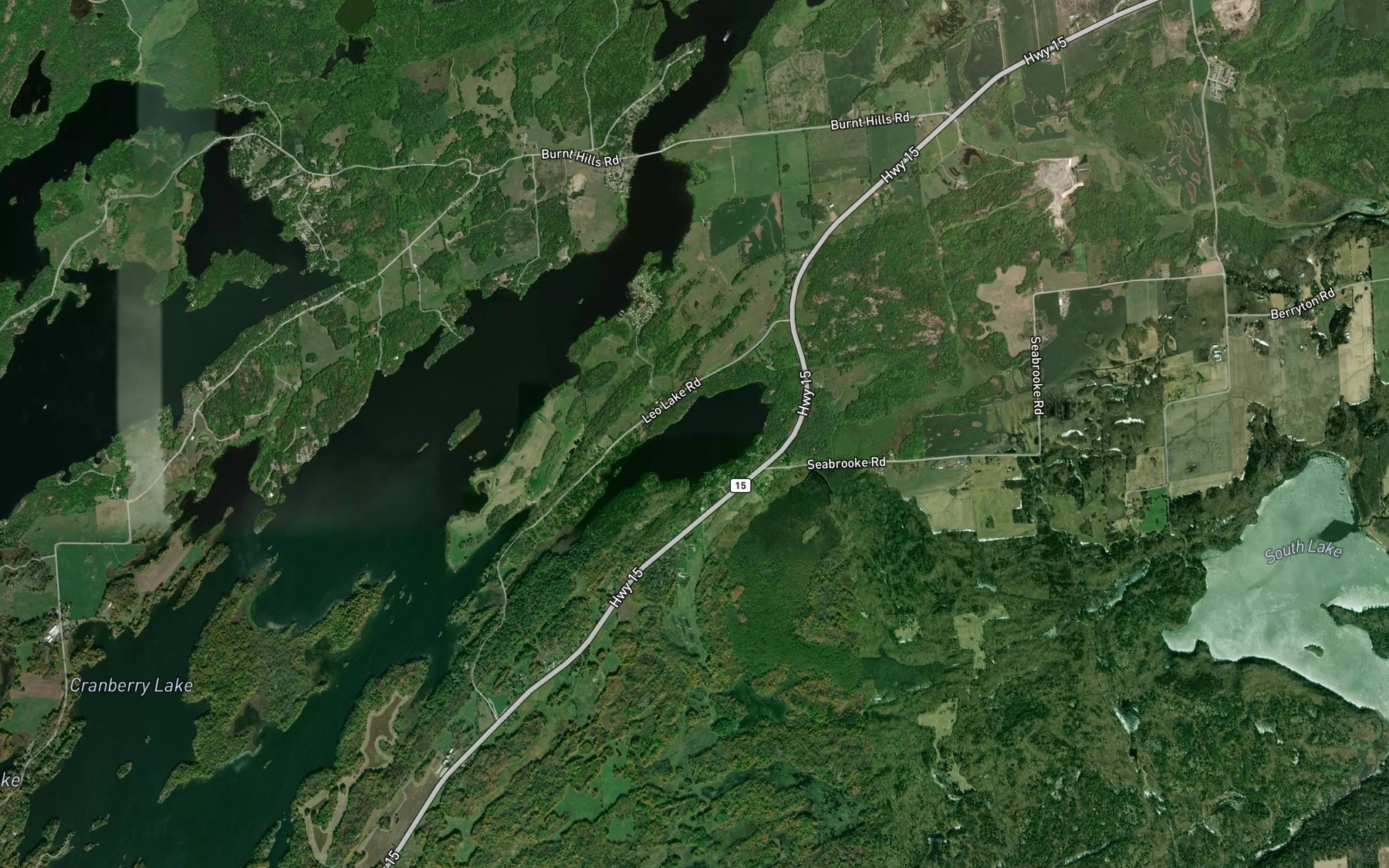 Satellite map of the Leo Lake