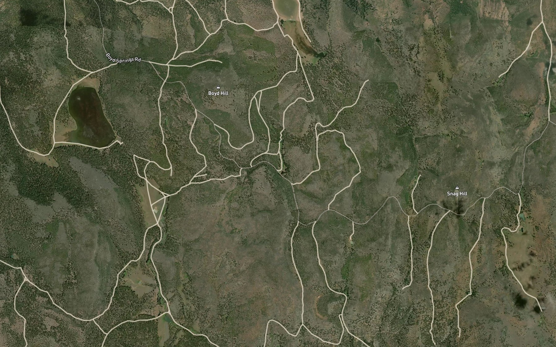 Satellite map of the Boyd Spring