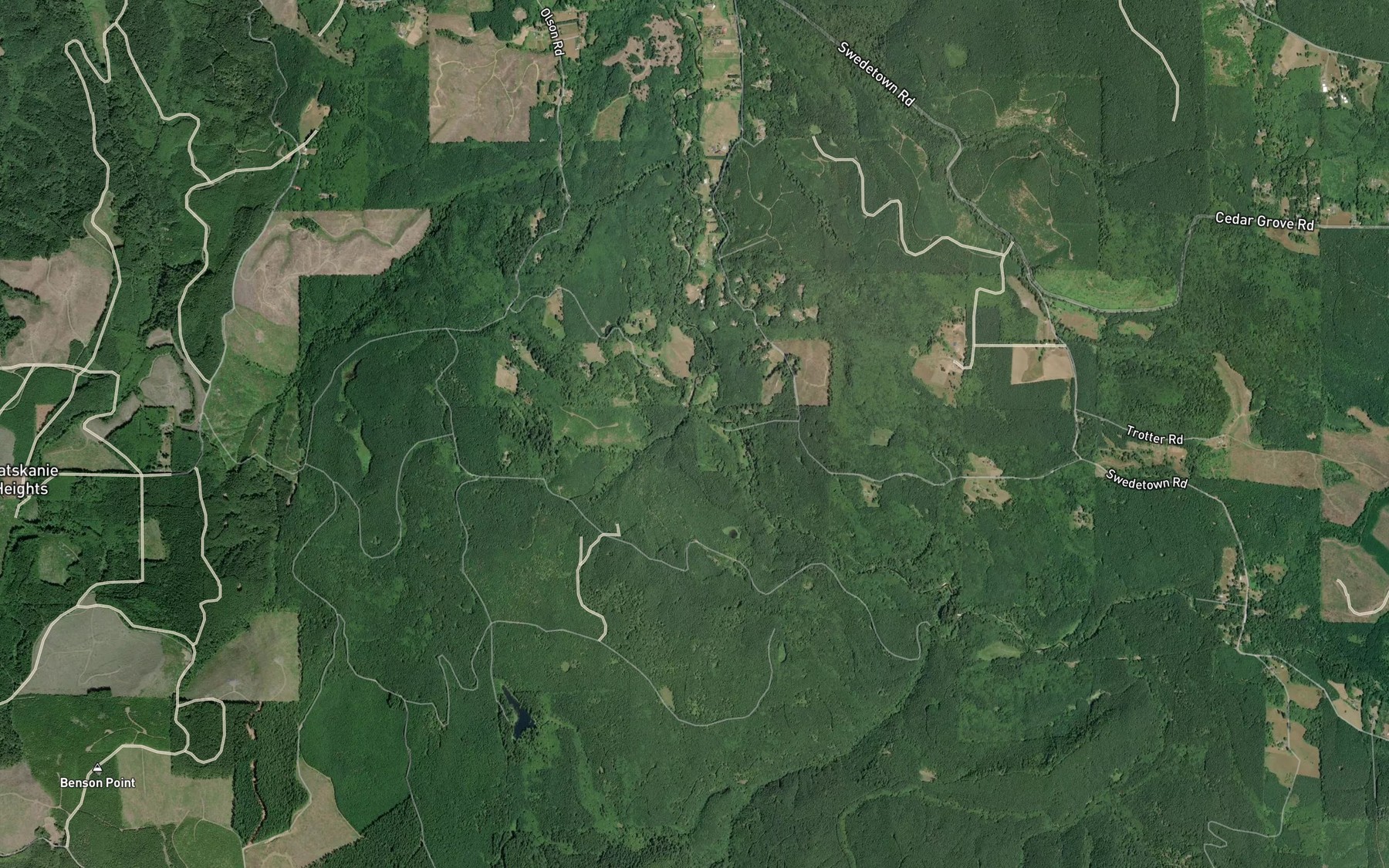 Satellite map of the Vonberg Creek
