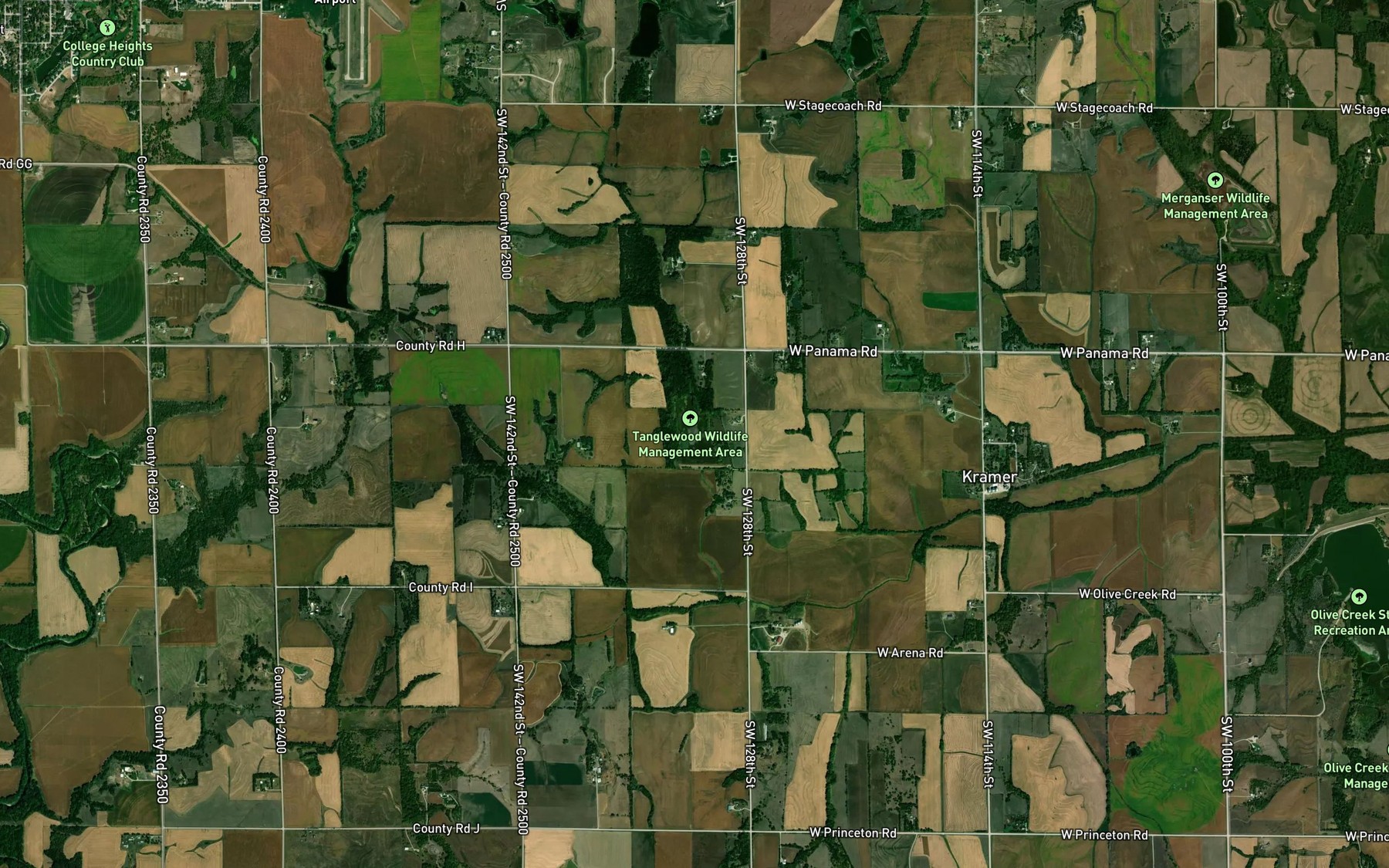 Satellite map of the Salt Creek Reservoir 27-C