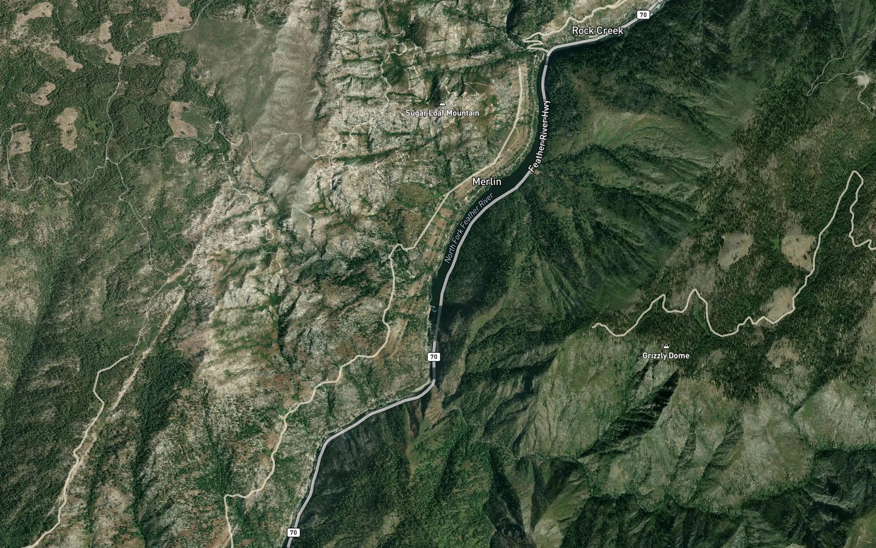 Satellite map of the Swamp Creek