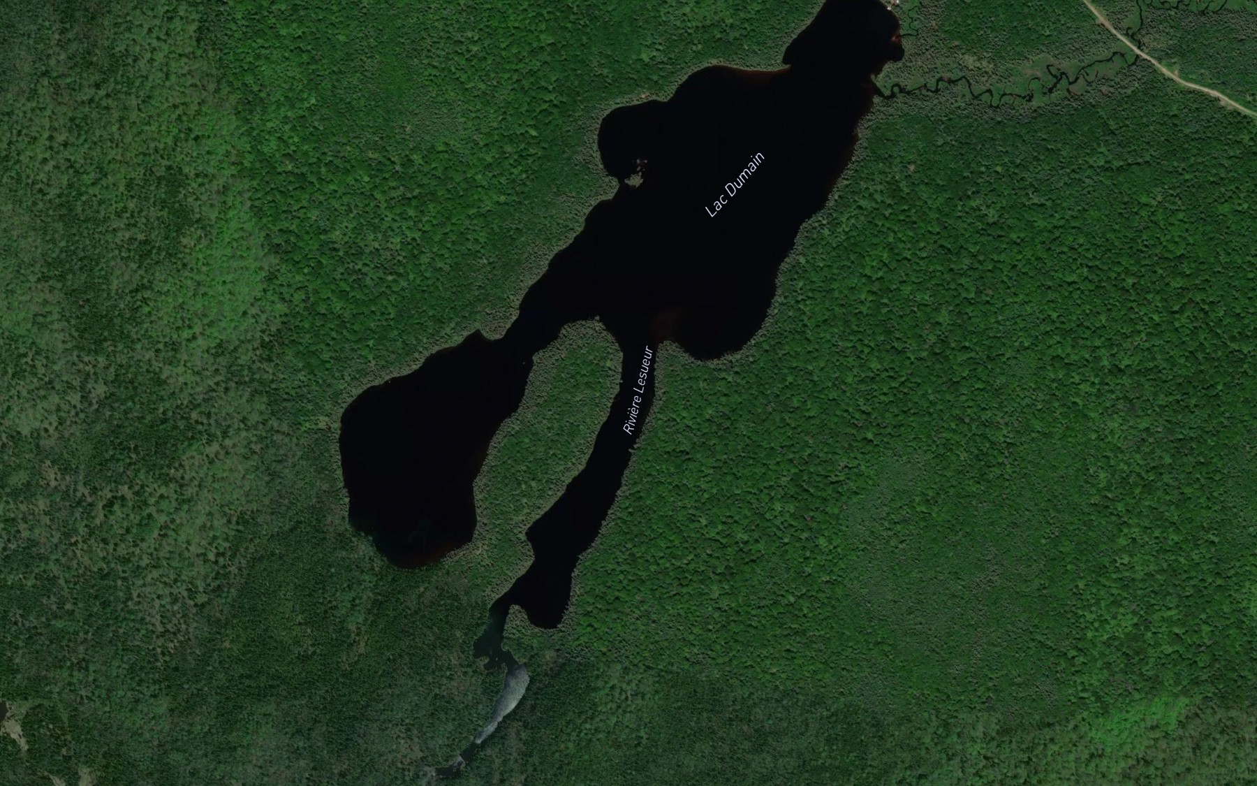 Satellite map of the Lac Dumain