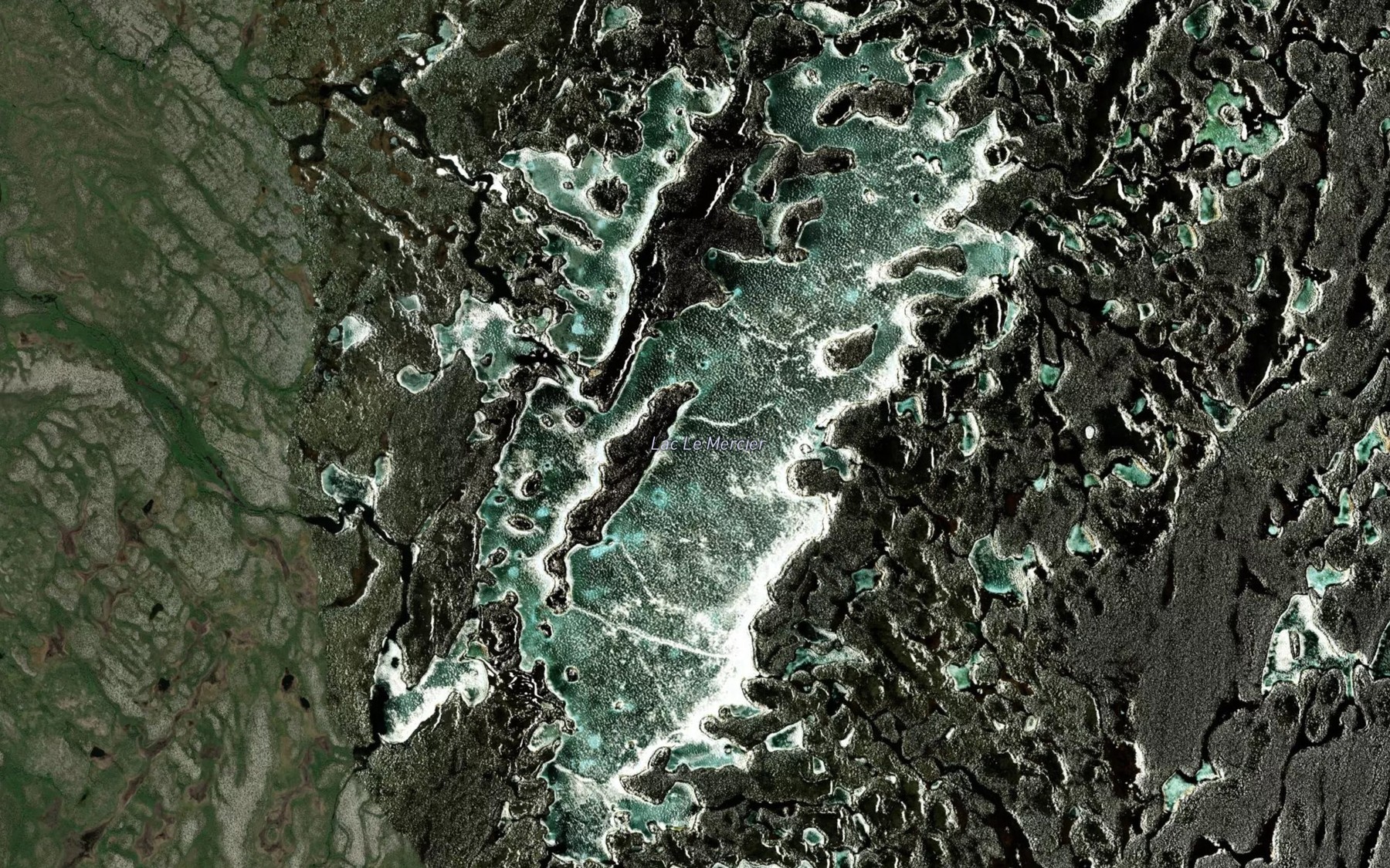 Satellite map of the Lac Le Mercier