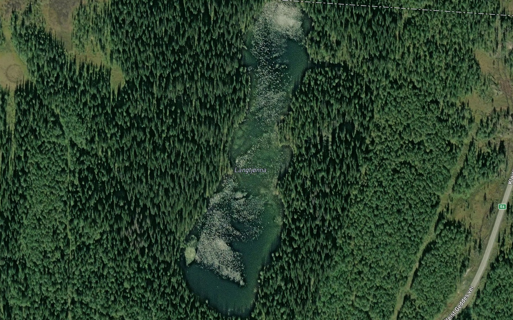 Satellite map of the Langtjorna