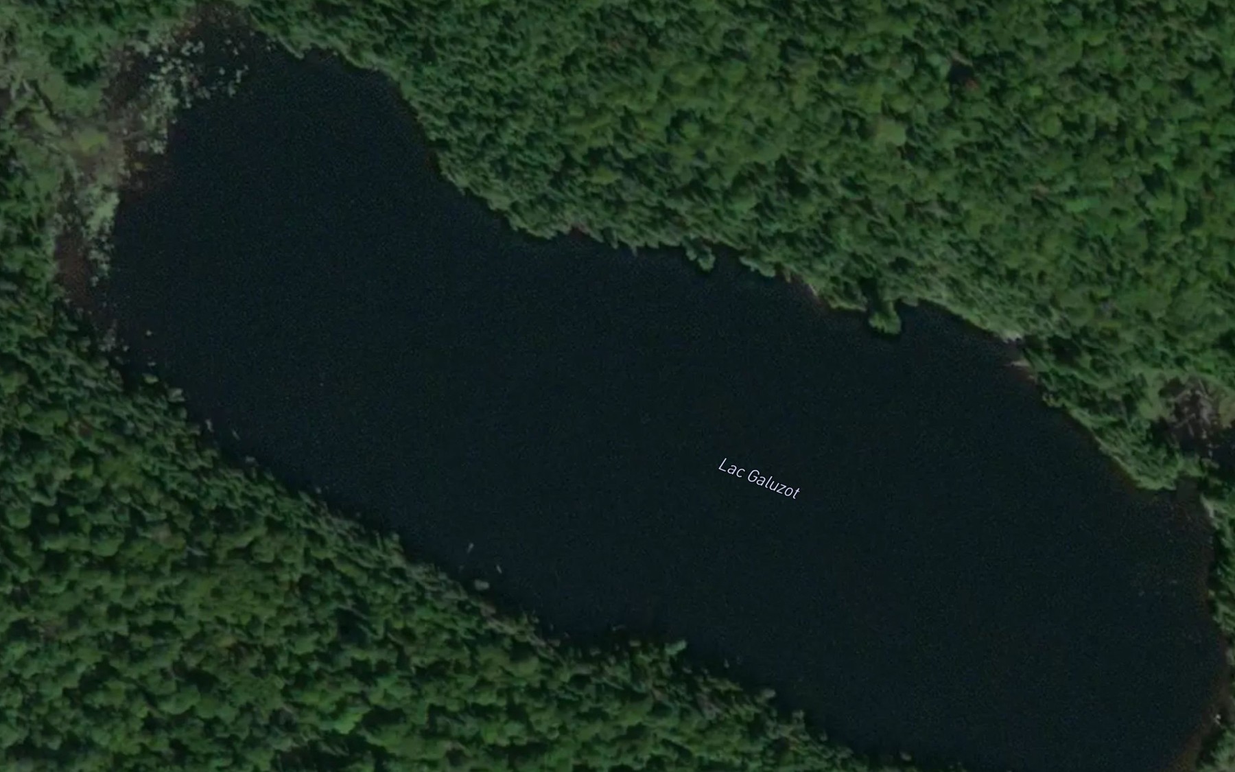 Satellite map of the Lac Galuzot
