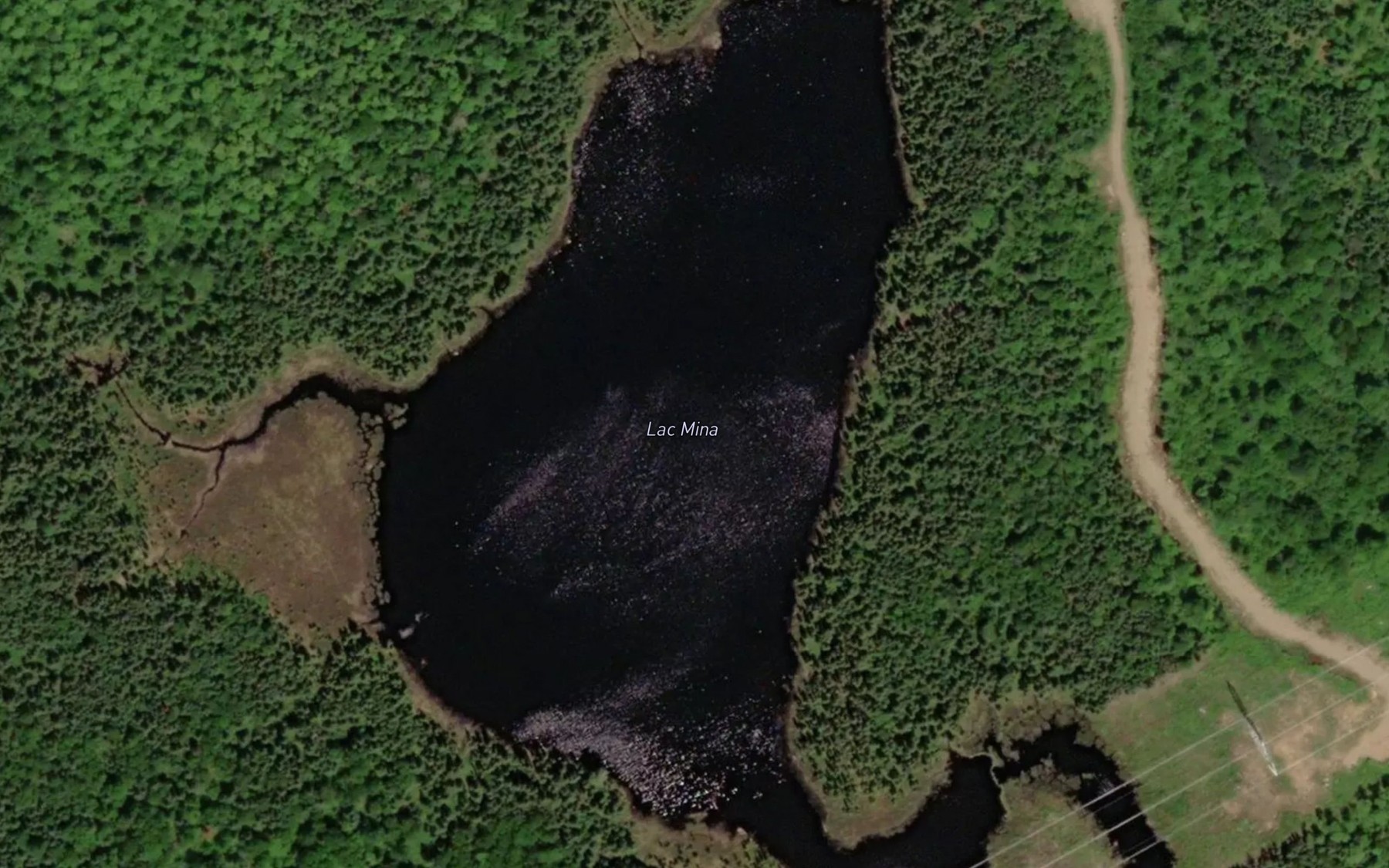 Satellite map of the Lac Mina