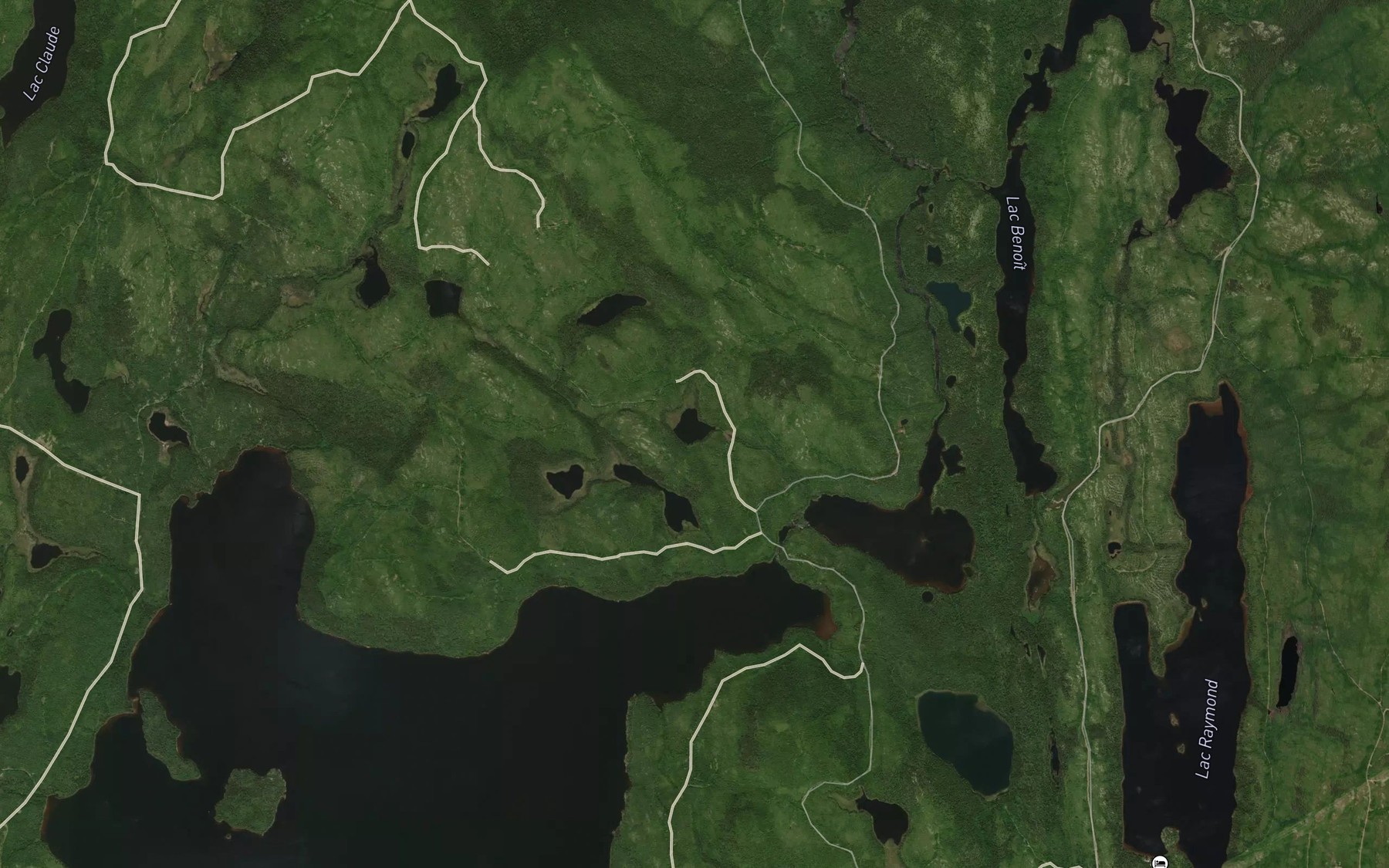 Satellite map of the Lac du Malard