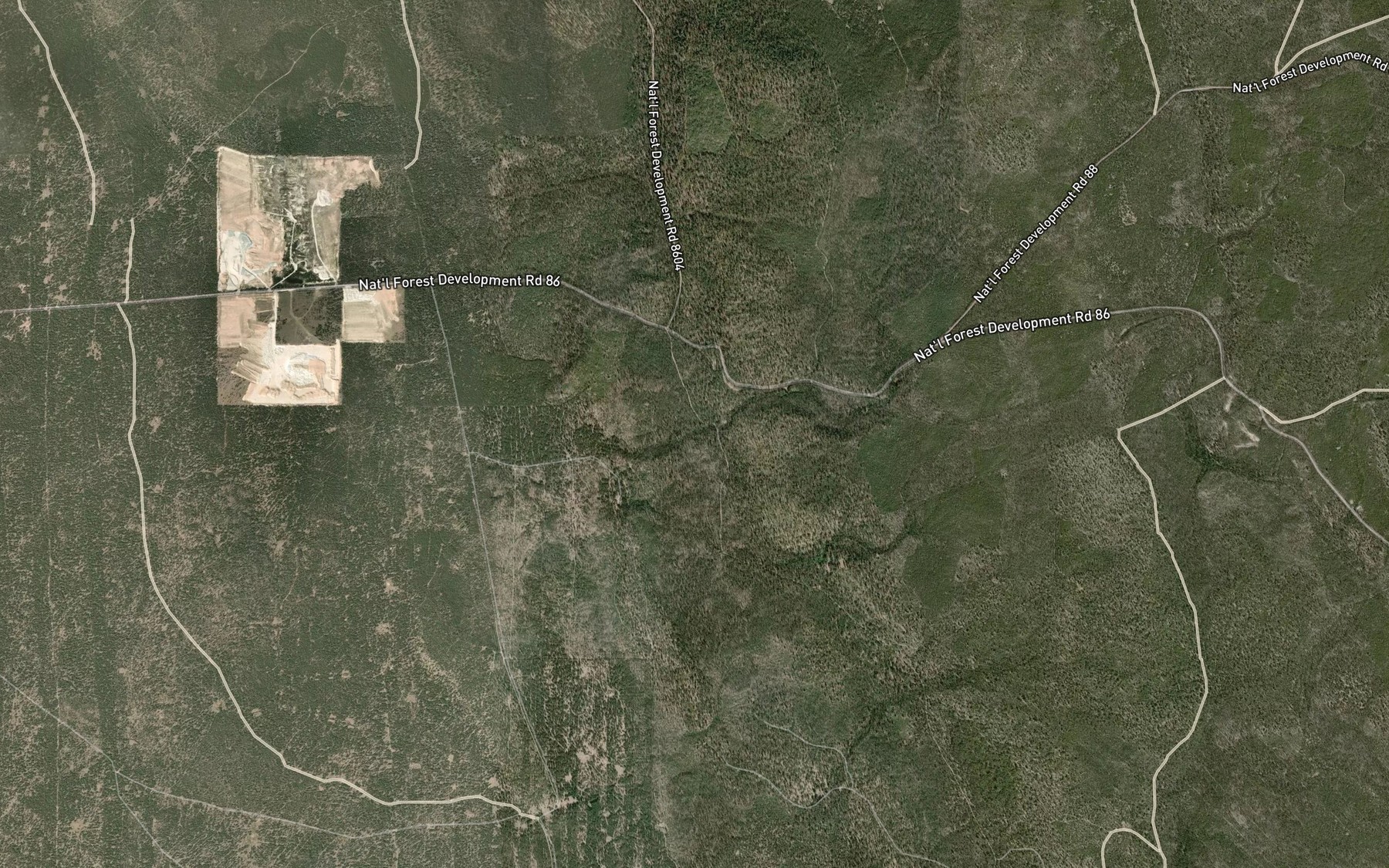 Satellite map of the Lost Creek