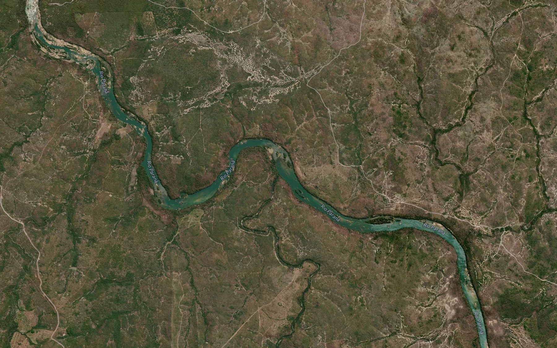 Satellite map of the Rio Claro