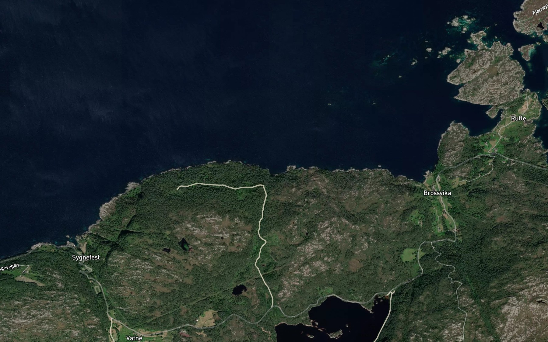 Satellite map of the Grimhellervika