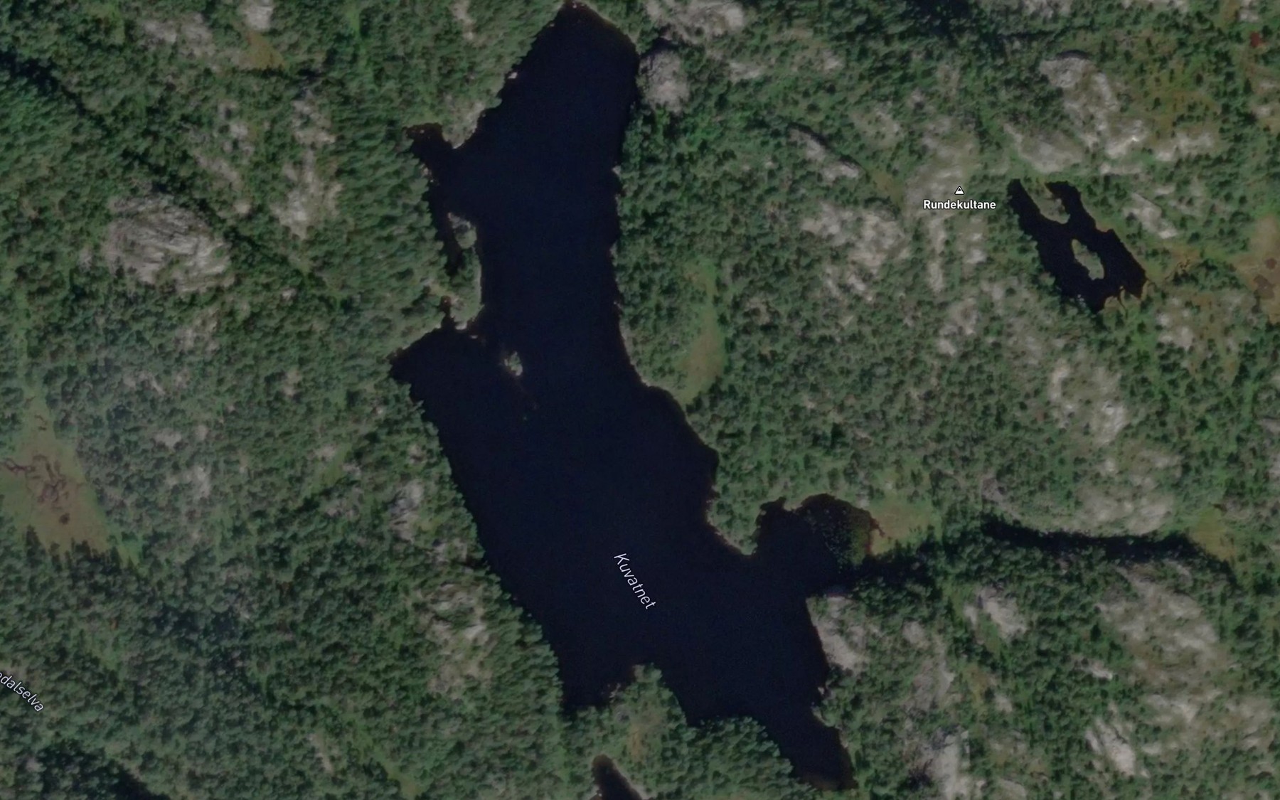 Satellite map of the Kuvatnet