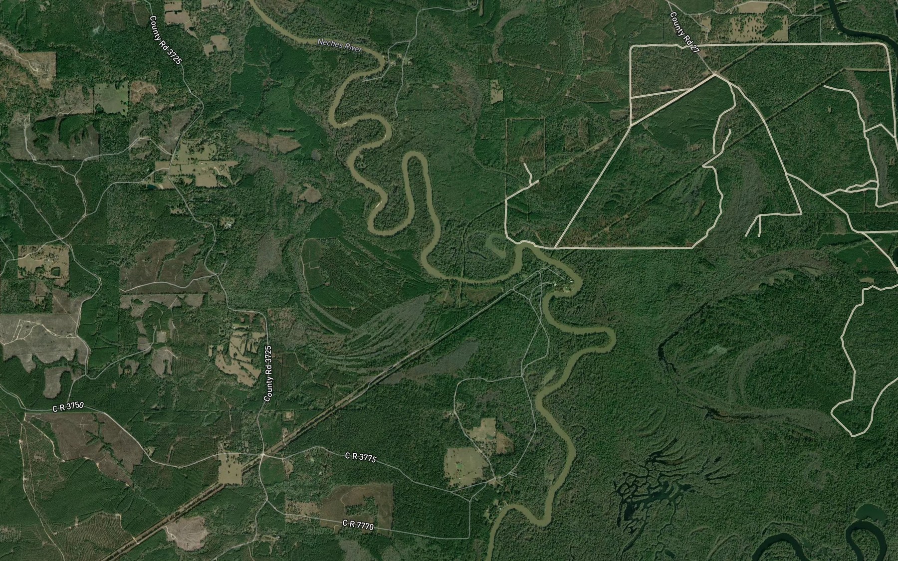 Satellite map of the Hopson Mill Creek