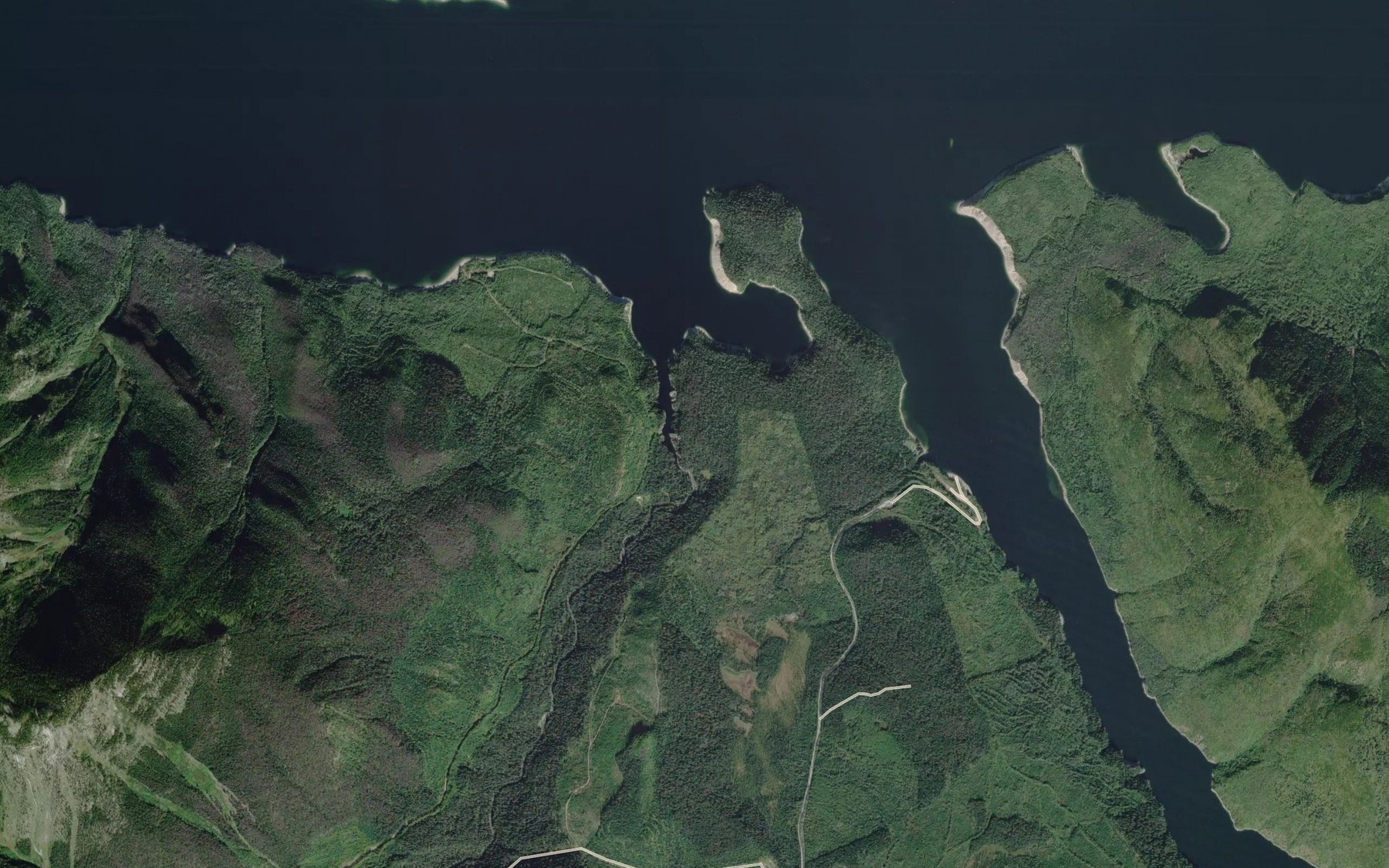 Satellite map of the Point Creek