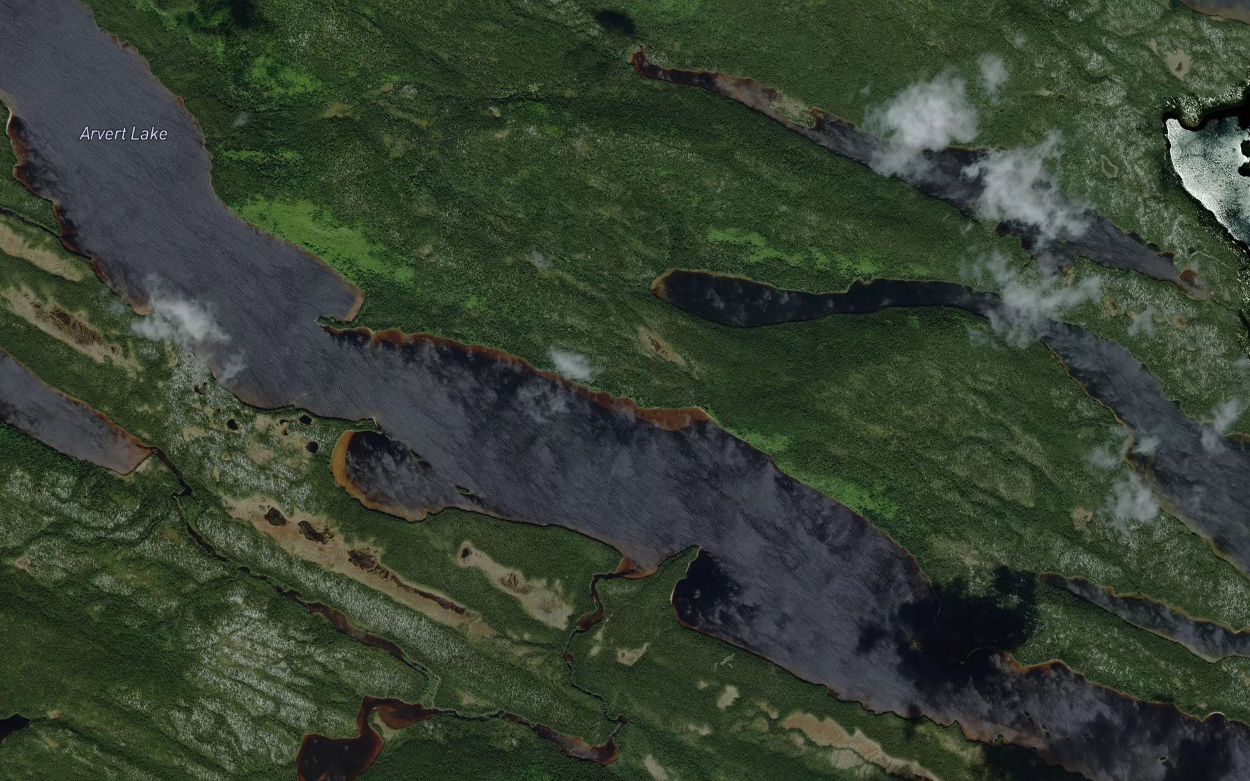 Satellite map of the Mabretou Lake