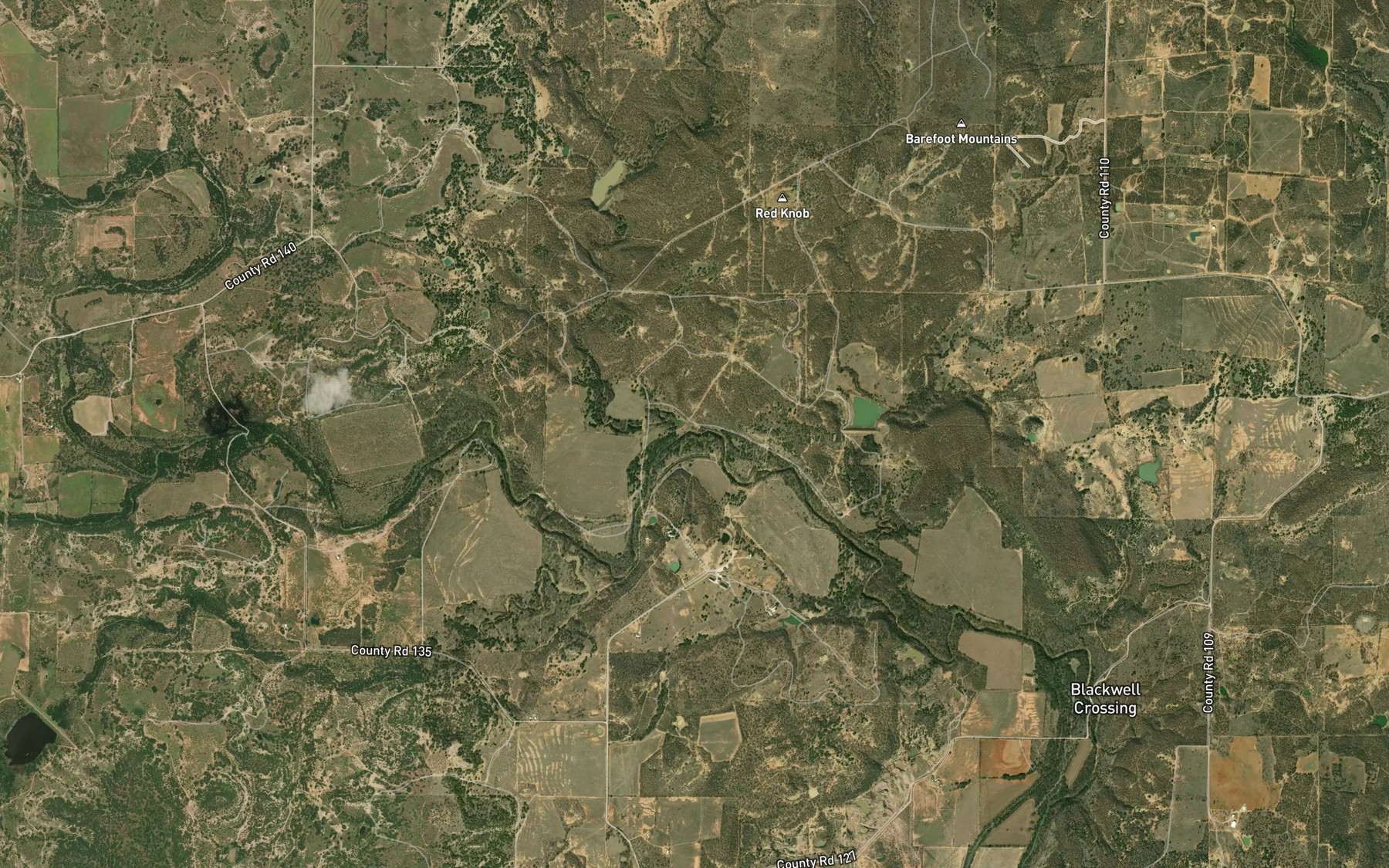 Satellite map of the Wood Branch