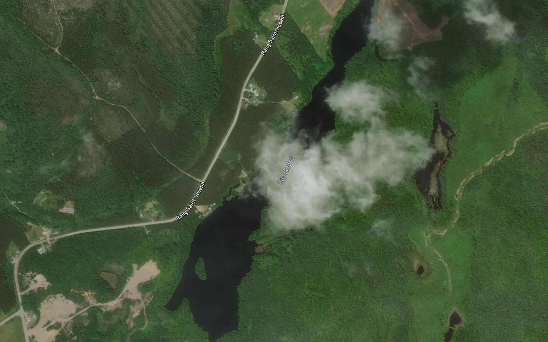 Satellite map of the Lac Andre