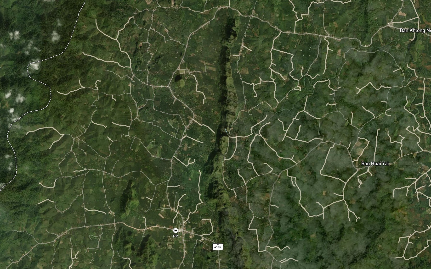 Satellite map of the Khlong Nam Lat Noi