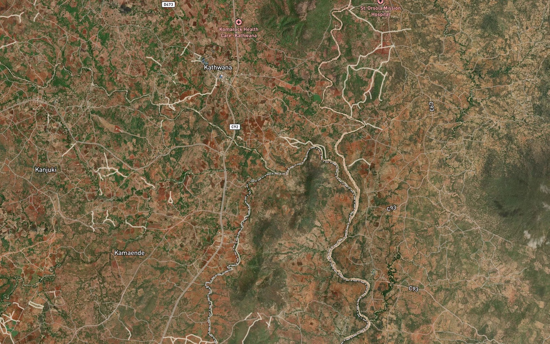 Satellite map of the Mara