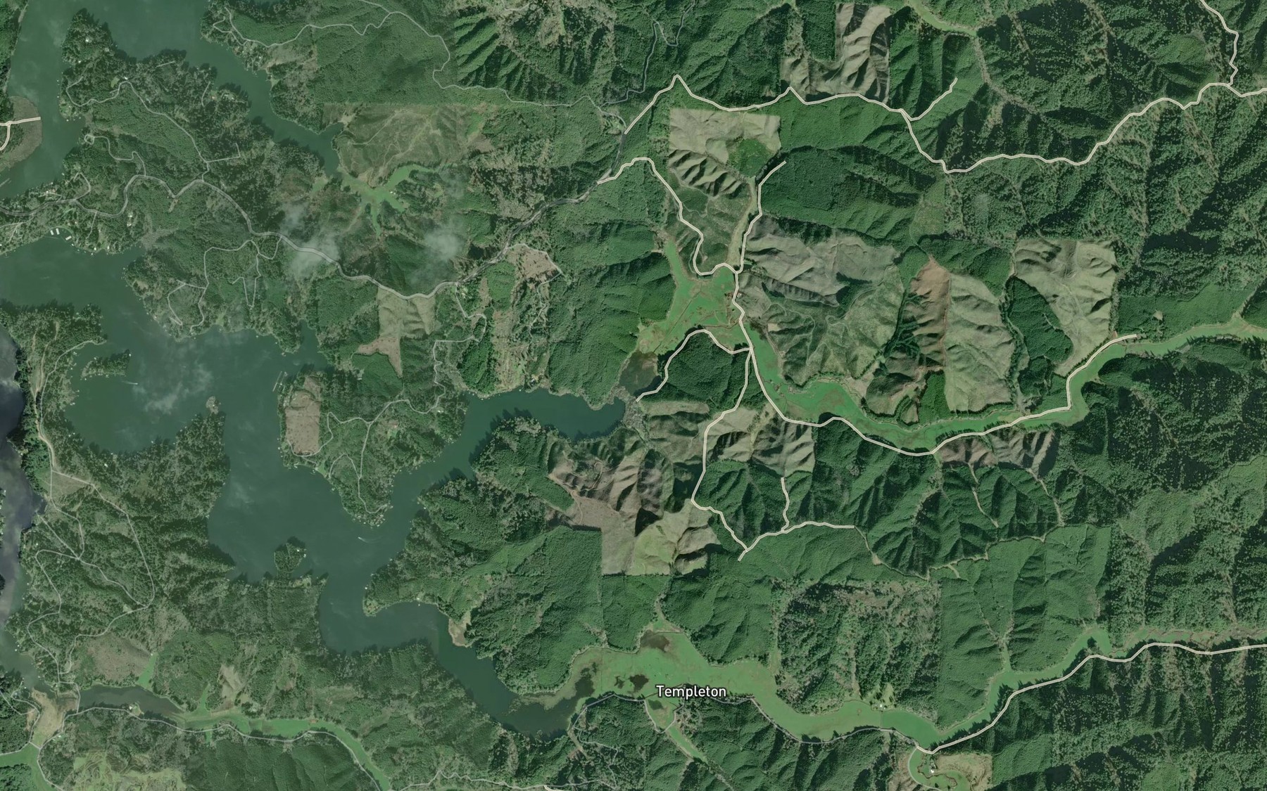 Satellite map of the Benson Creek