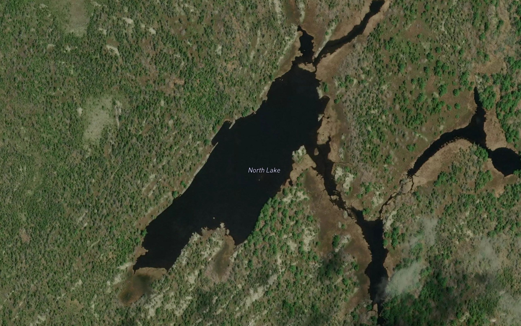 Satellite map of the North Lake