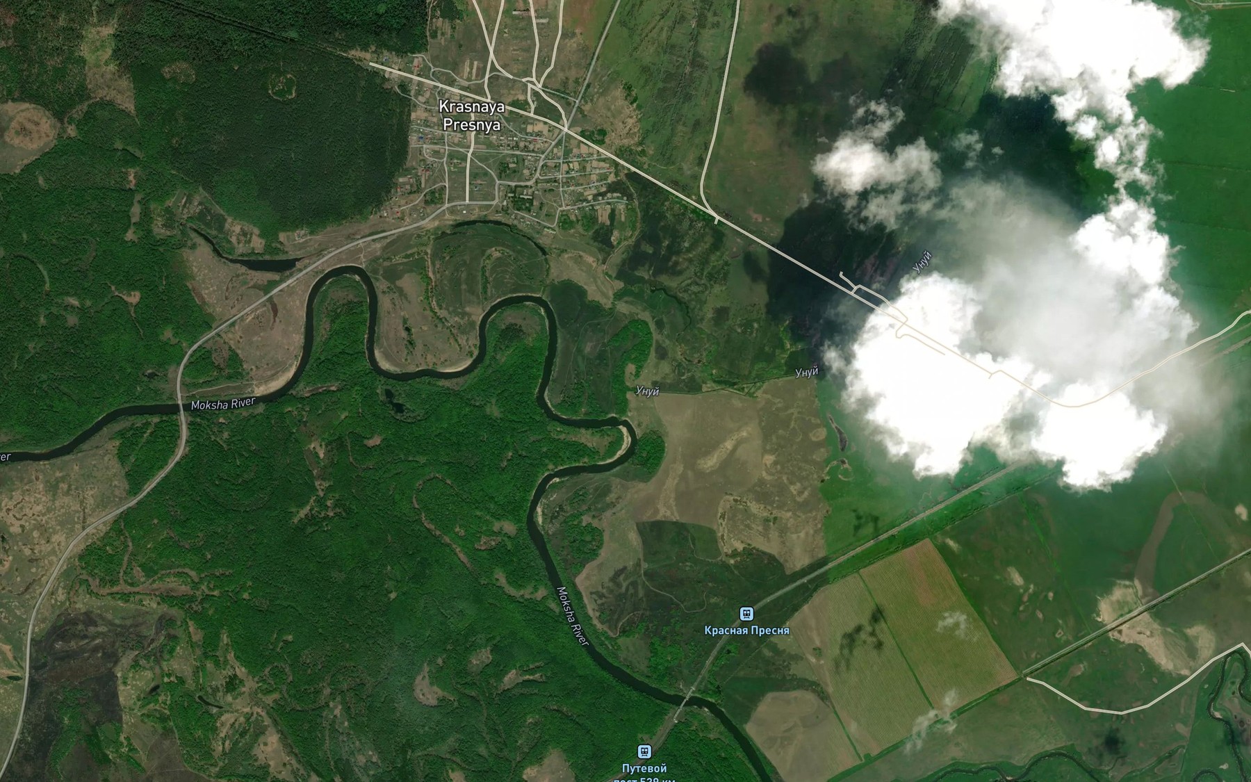 Satellite map of the Unuy