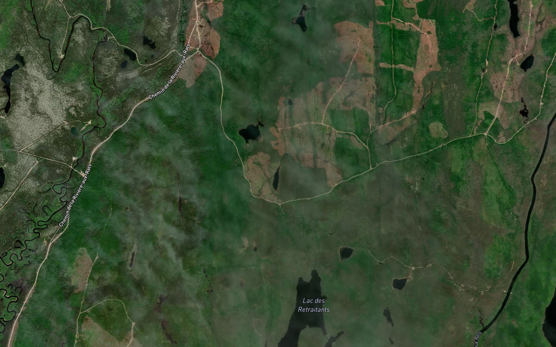 Satellite map of the Lac Manitou