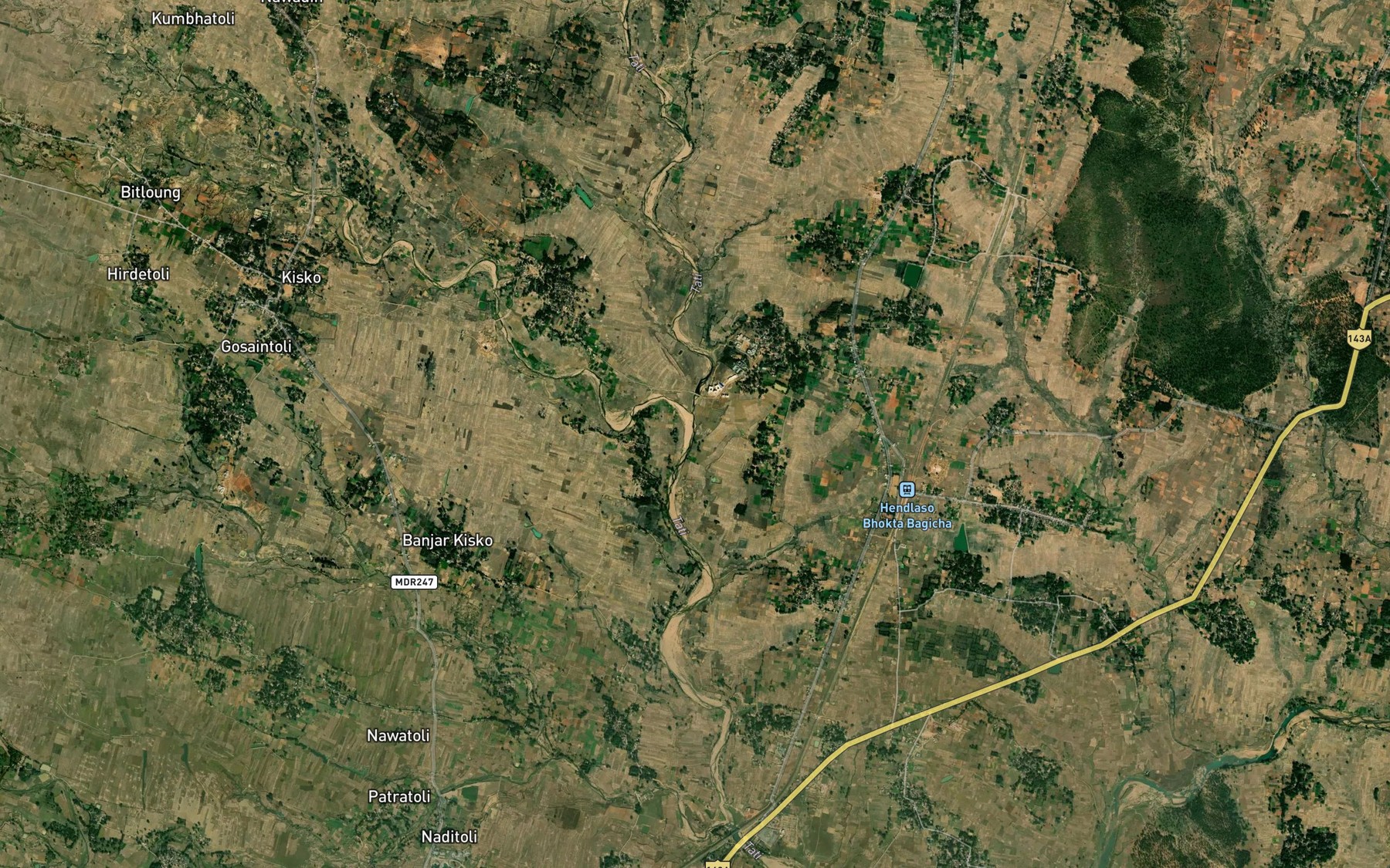 Satellite map of the Tati Nadi