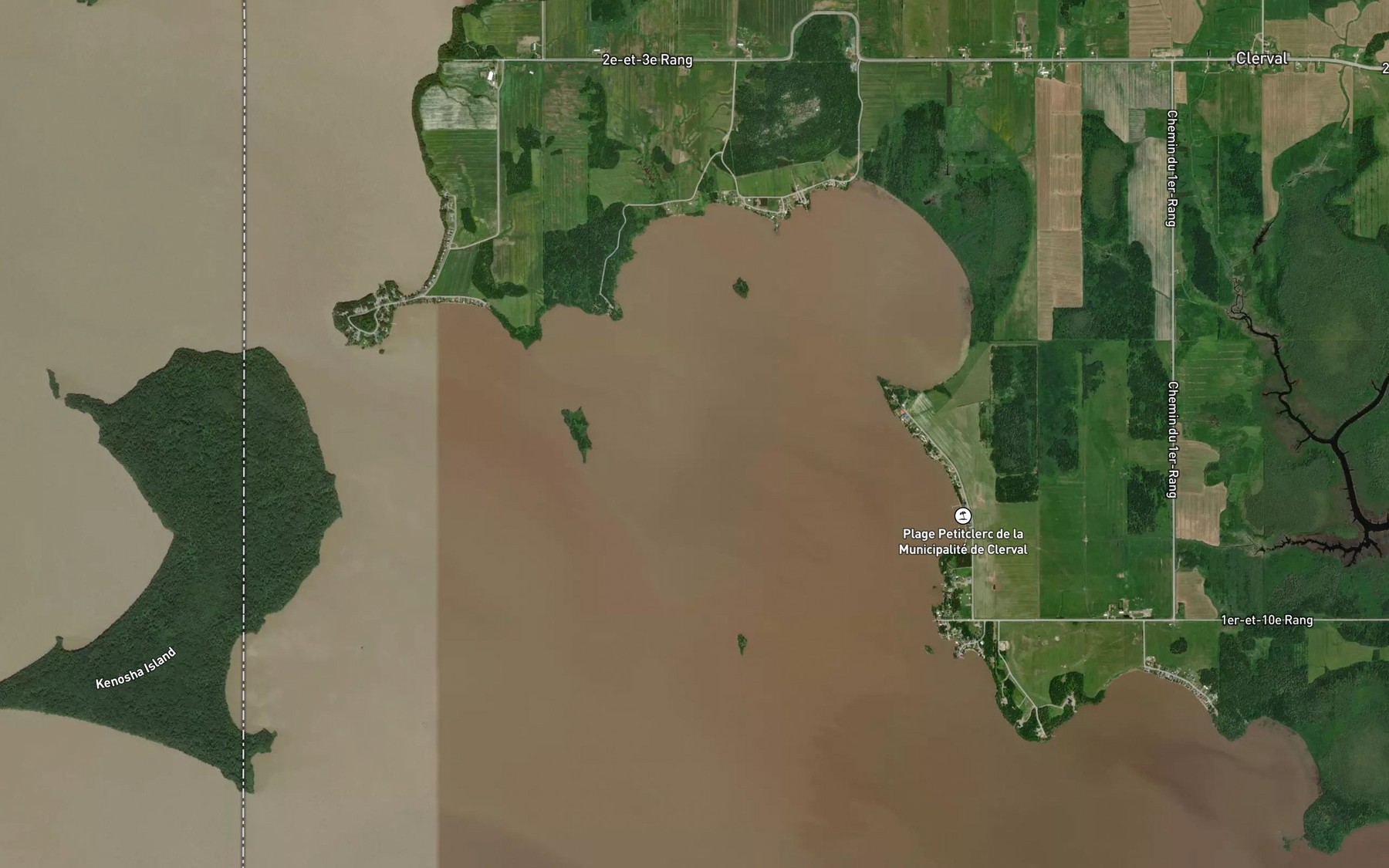 Satellite map of the Baie Nepawa