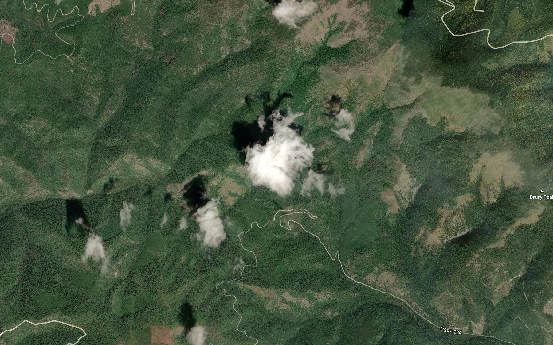 Satellite map of the Short Creek