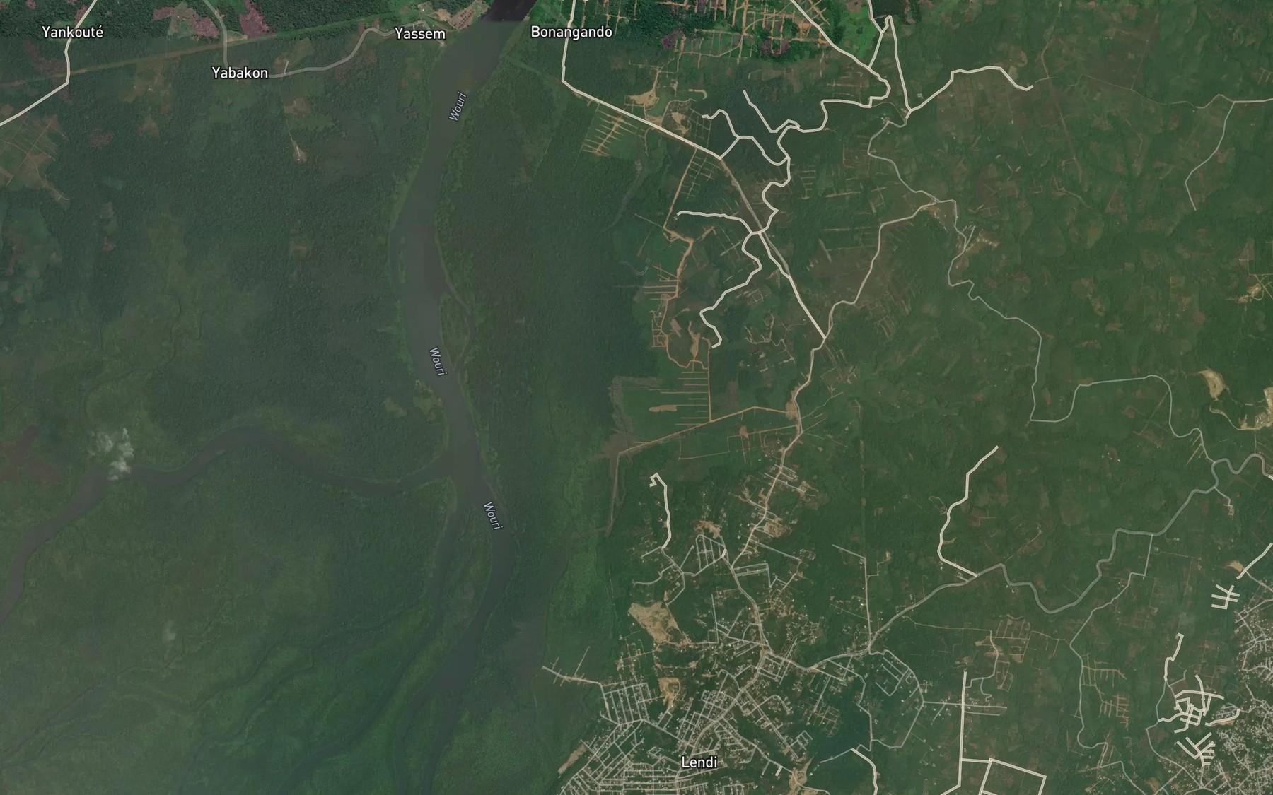 Satellite map of the Nkombe