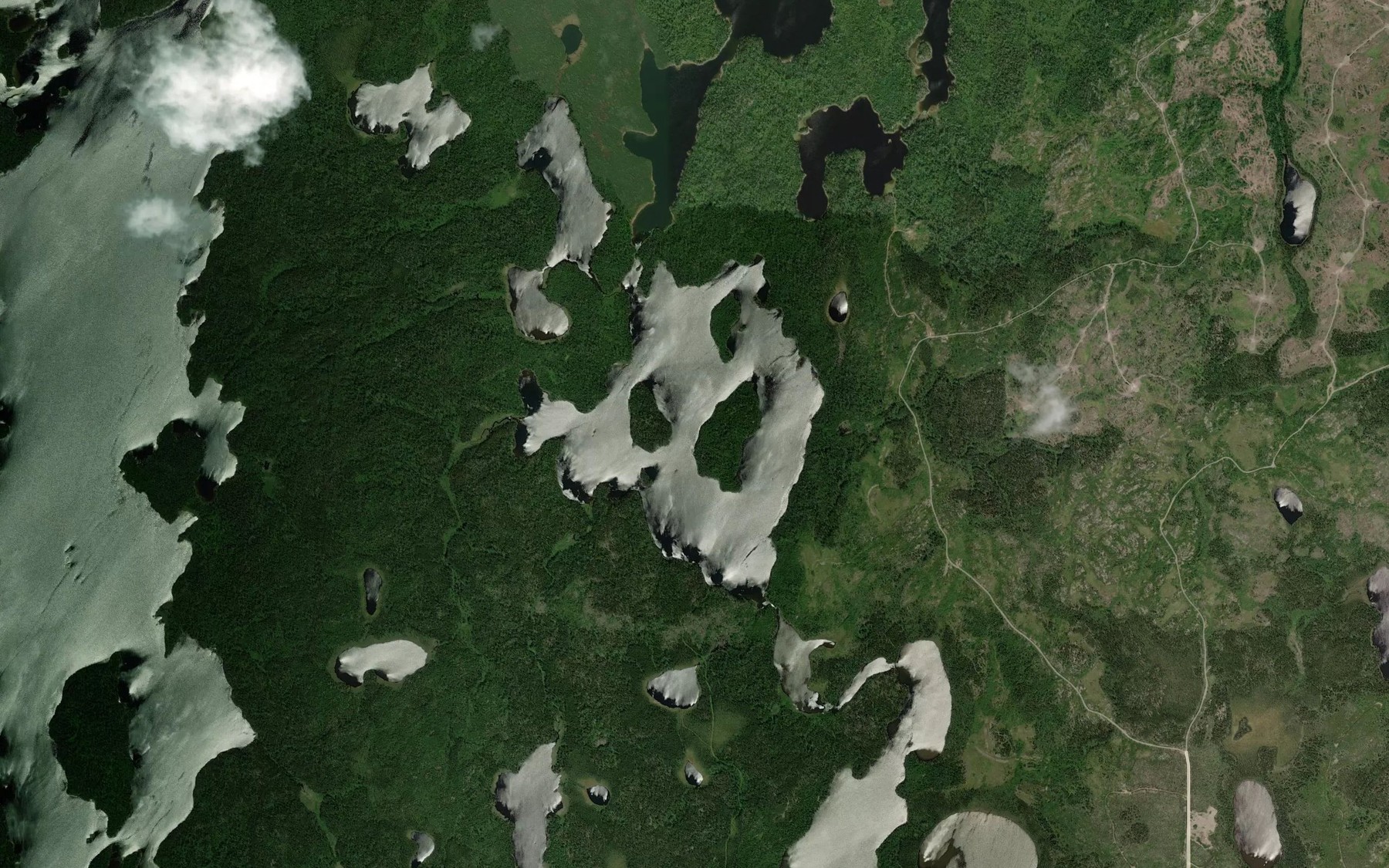 Satellite map of the Premier Lake