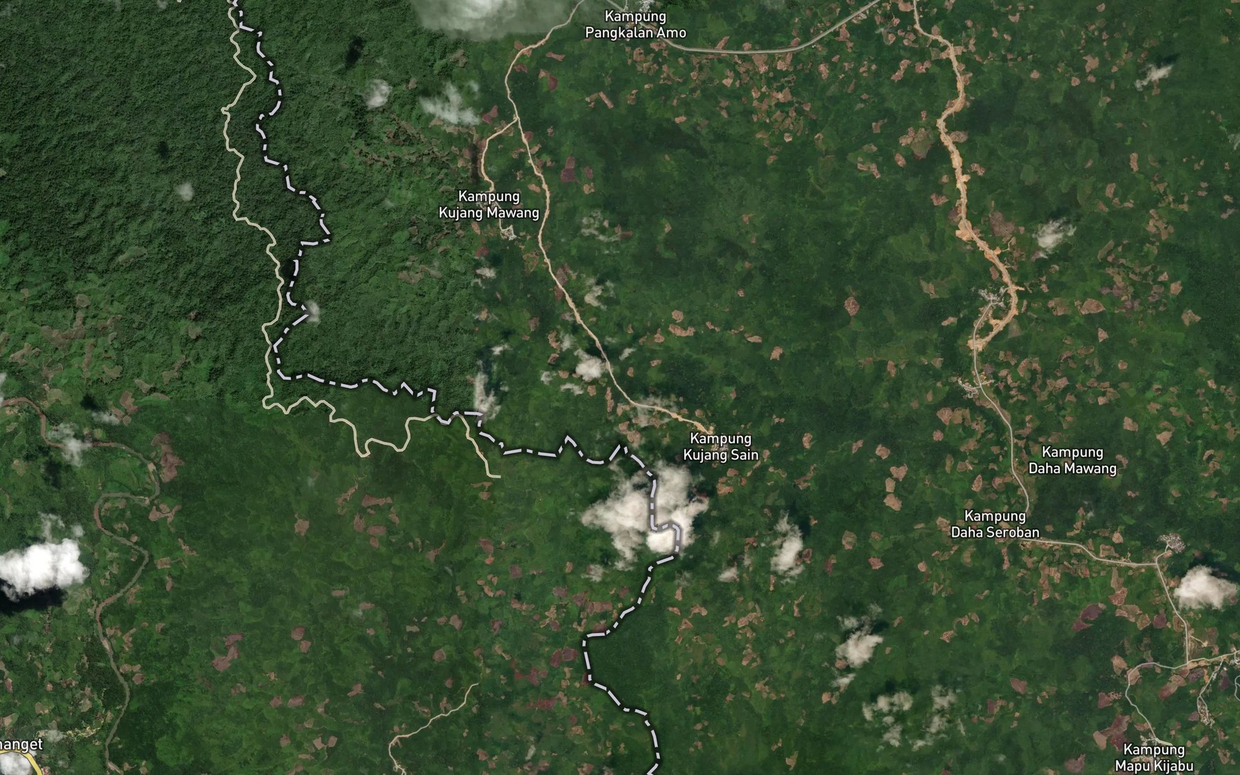 Satellite map of the Sungai Pebu