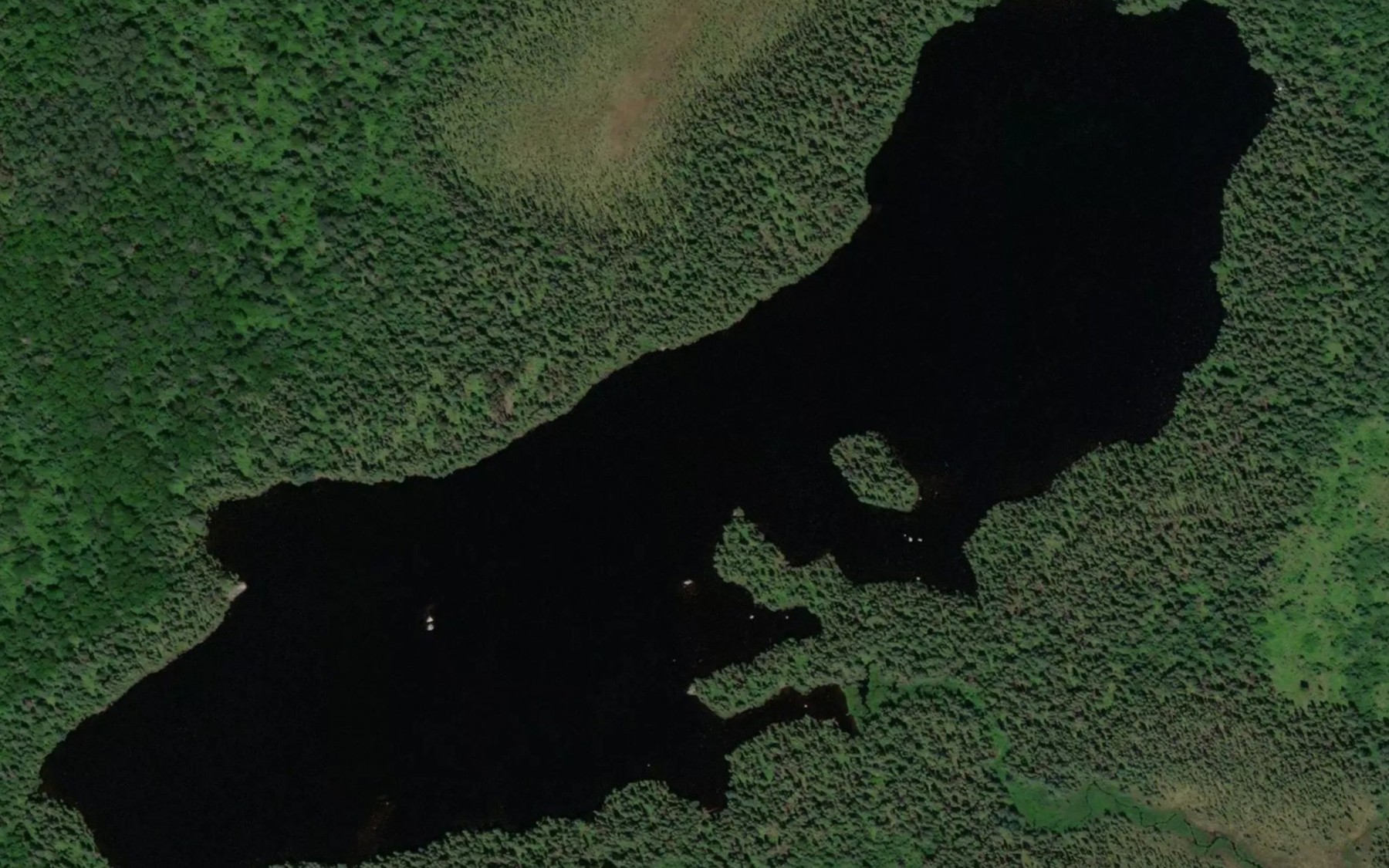 Satellite map of the Lac Allan