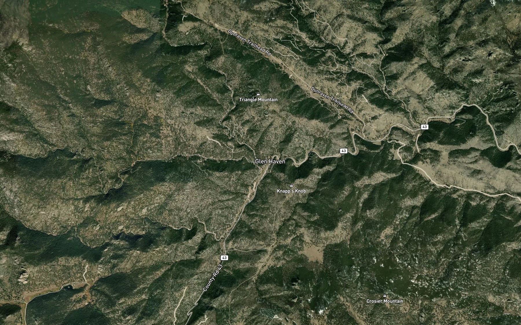 Satellite map of the Fox Creek