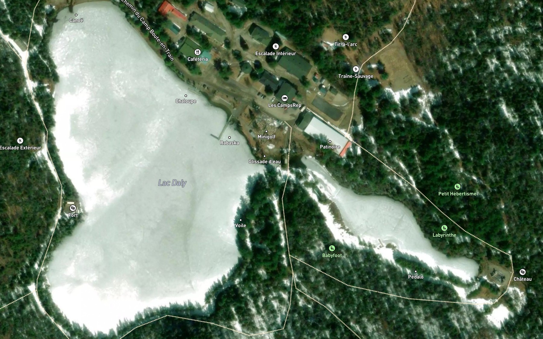 Satellite map of the Lac Daly