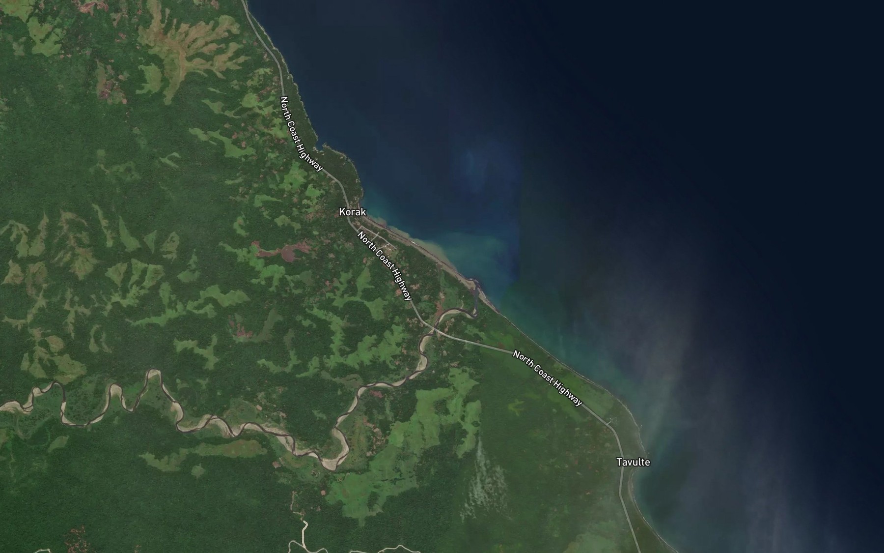 Satellite map of the Kumil River