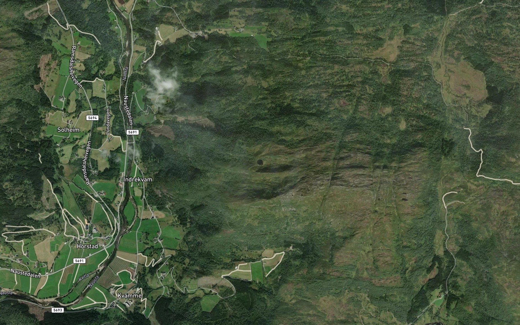 Satellite map of the Vassdalsvatn