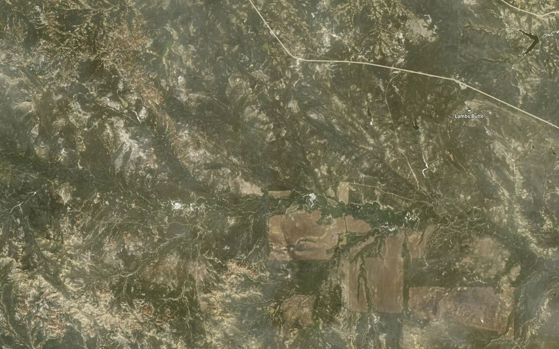Satellite map of the Thomas Reservoir