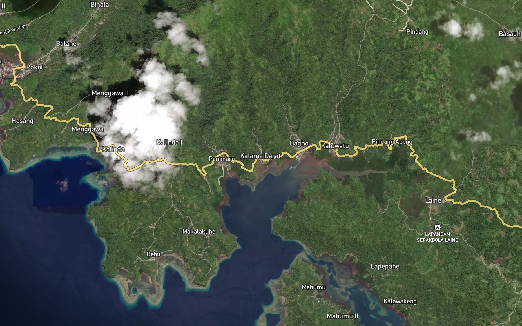 Satellite map of the Salu Kalama