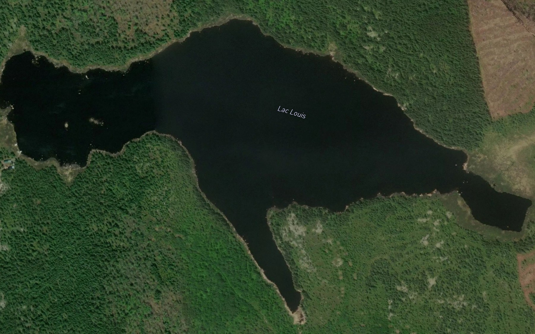 Satellite map of the Lac Louis