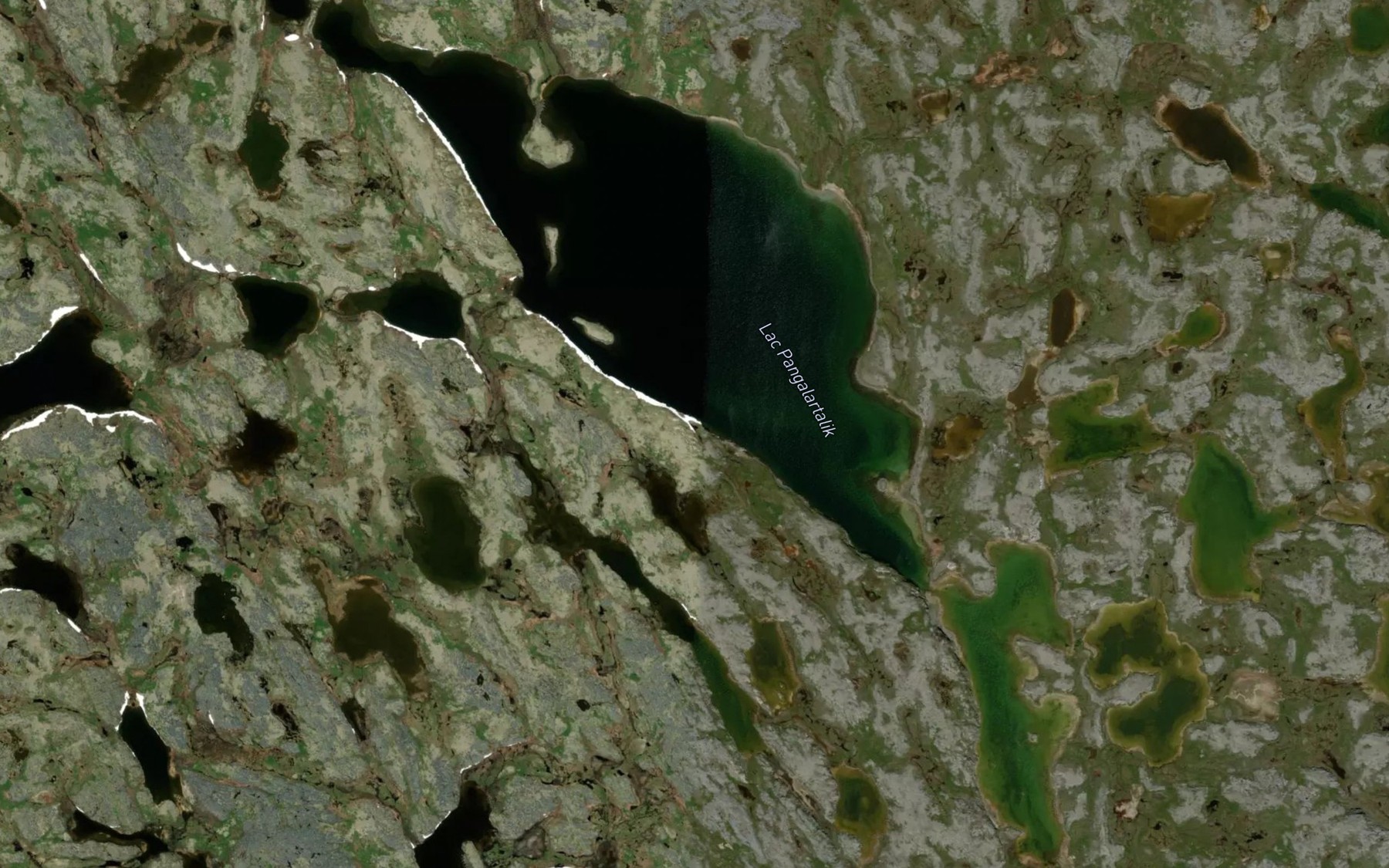 Satellite map of the Lac Pangalartalik