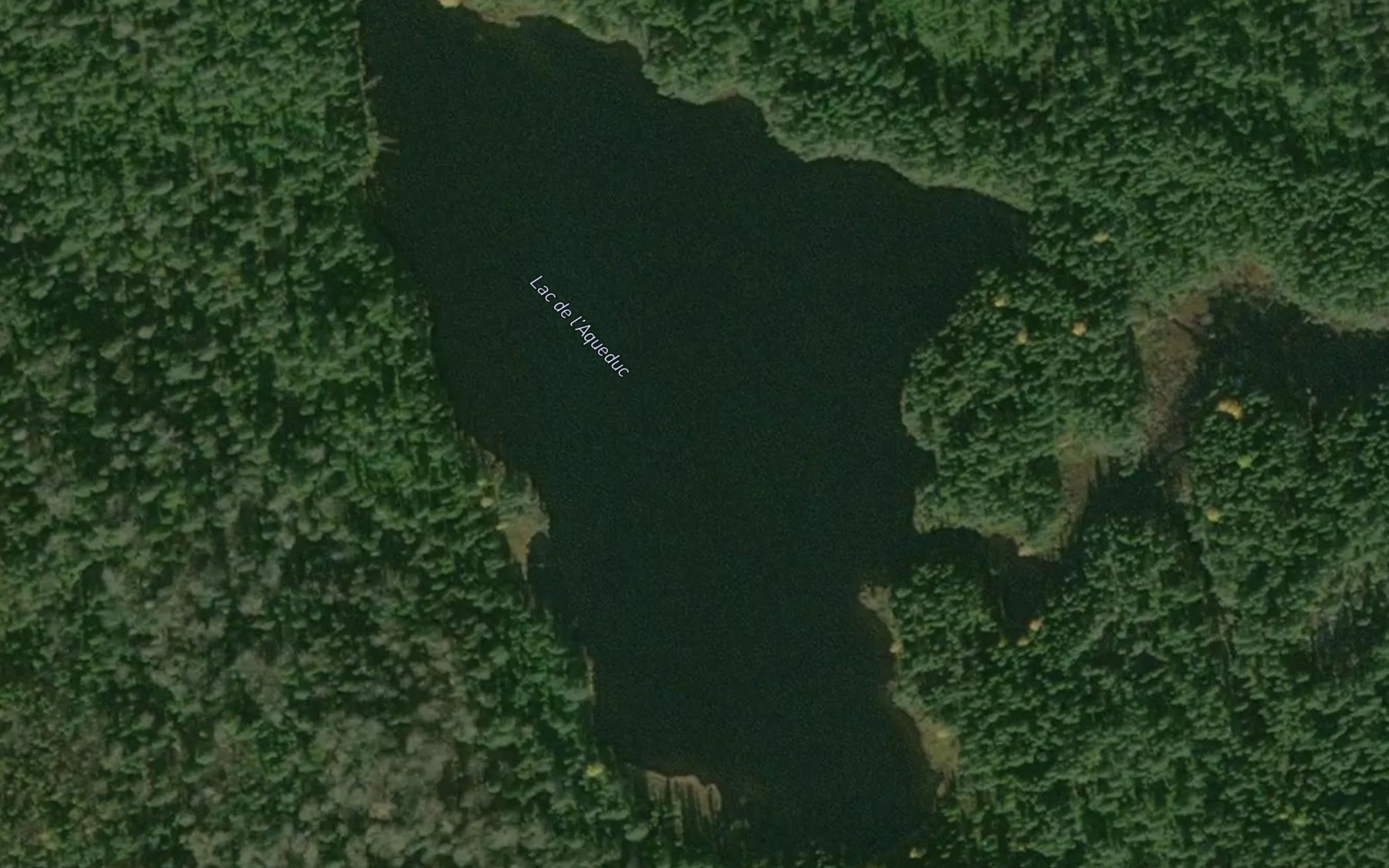 Satellite map of the Lac de l'Aqueduc