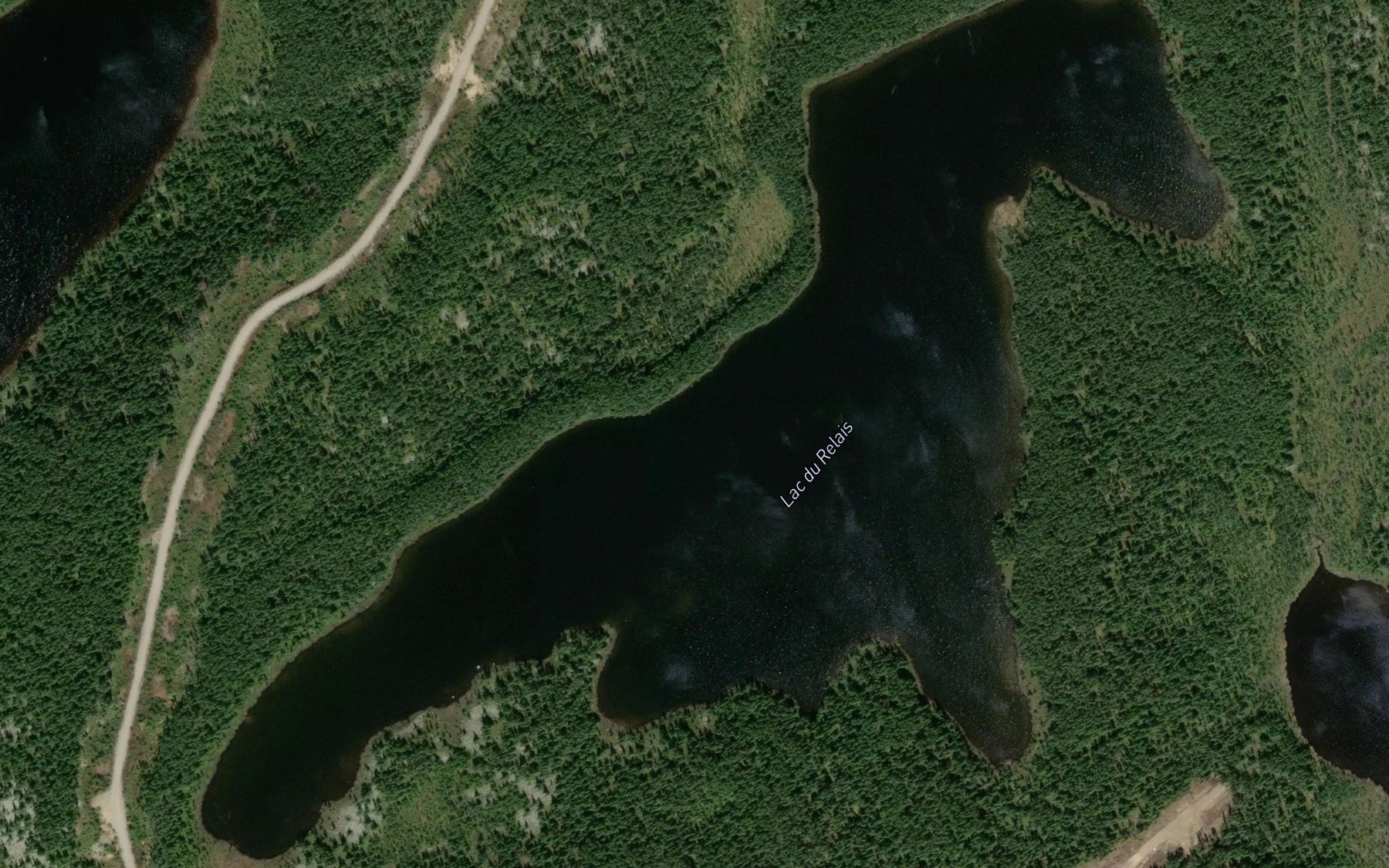 Satellite map of the Lac du Relais