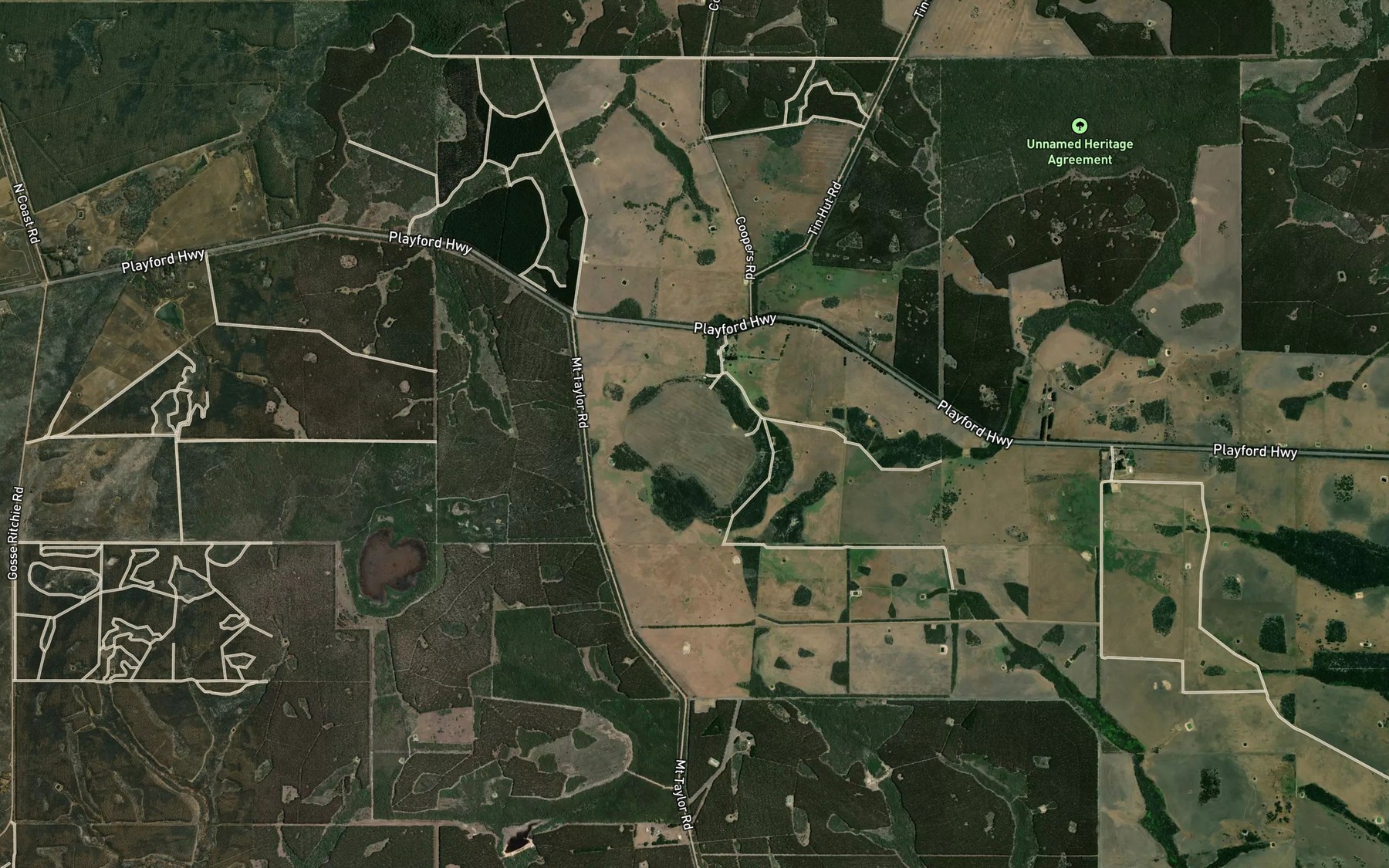 Satellite map of the Edward Lagoon
