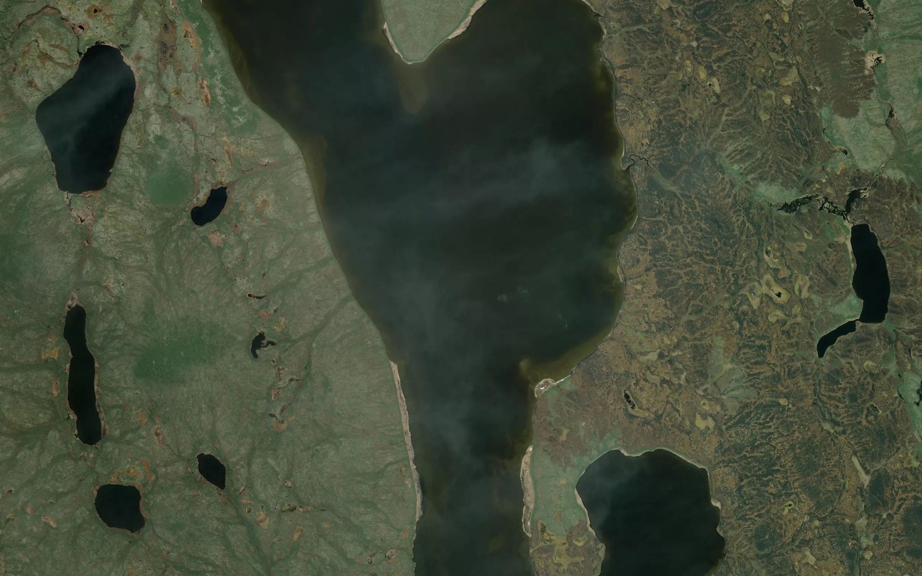 Satellite map of the Little Sand Lake