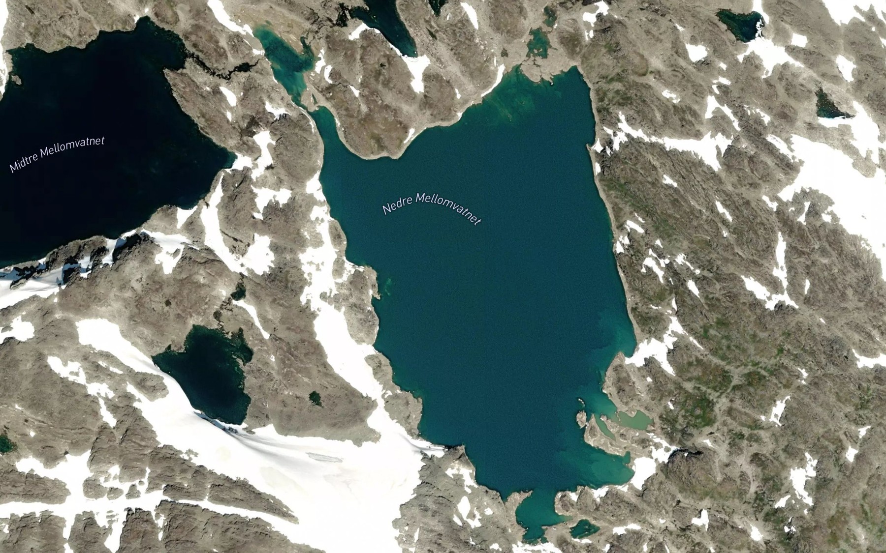 Satellite map of the Mellomvatnet