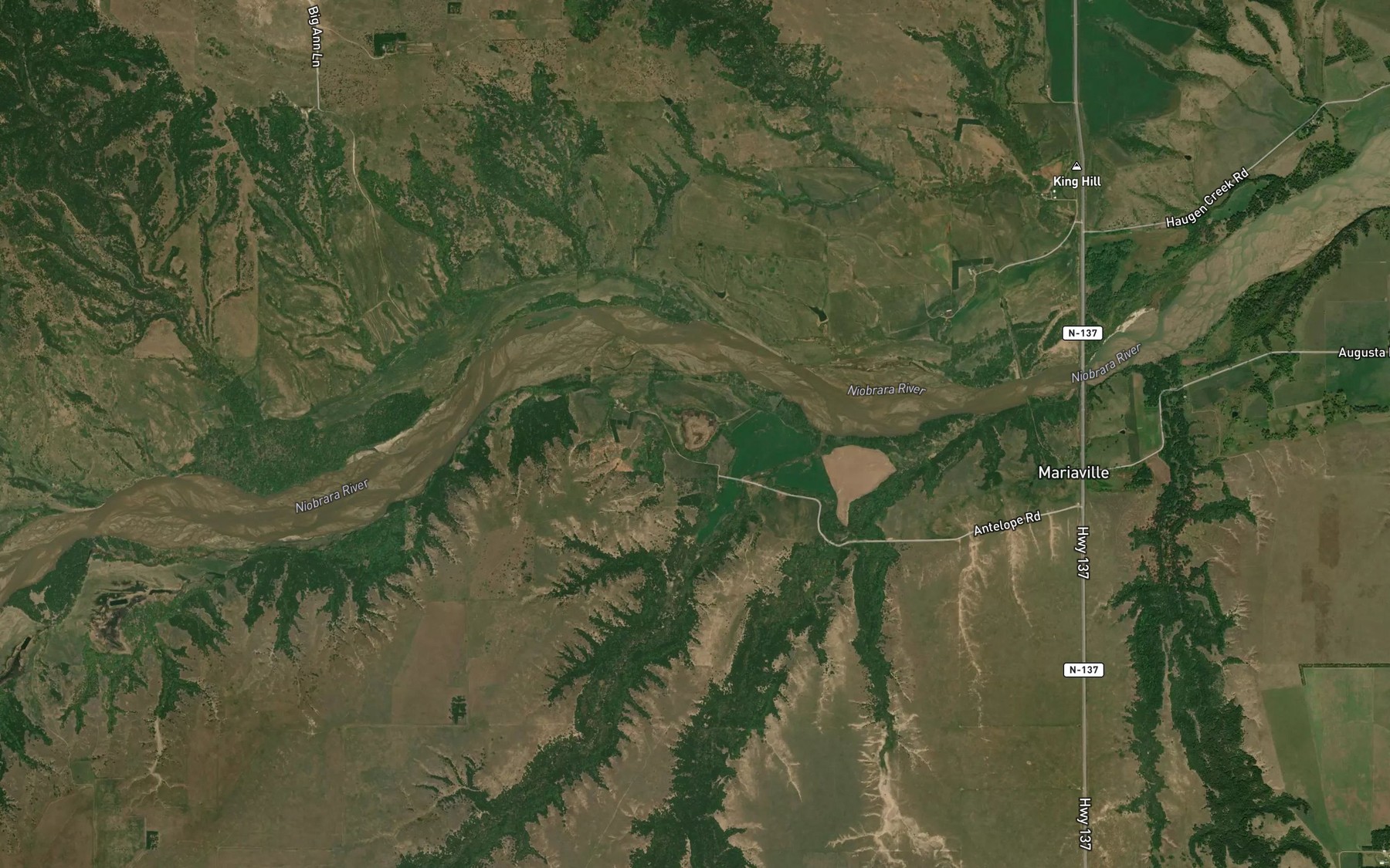 Satellite map of the Turpin Lake