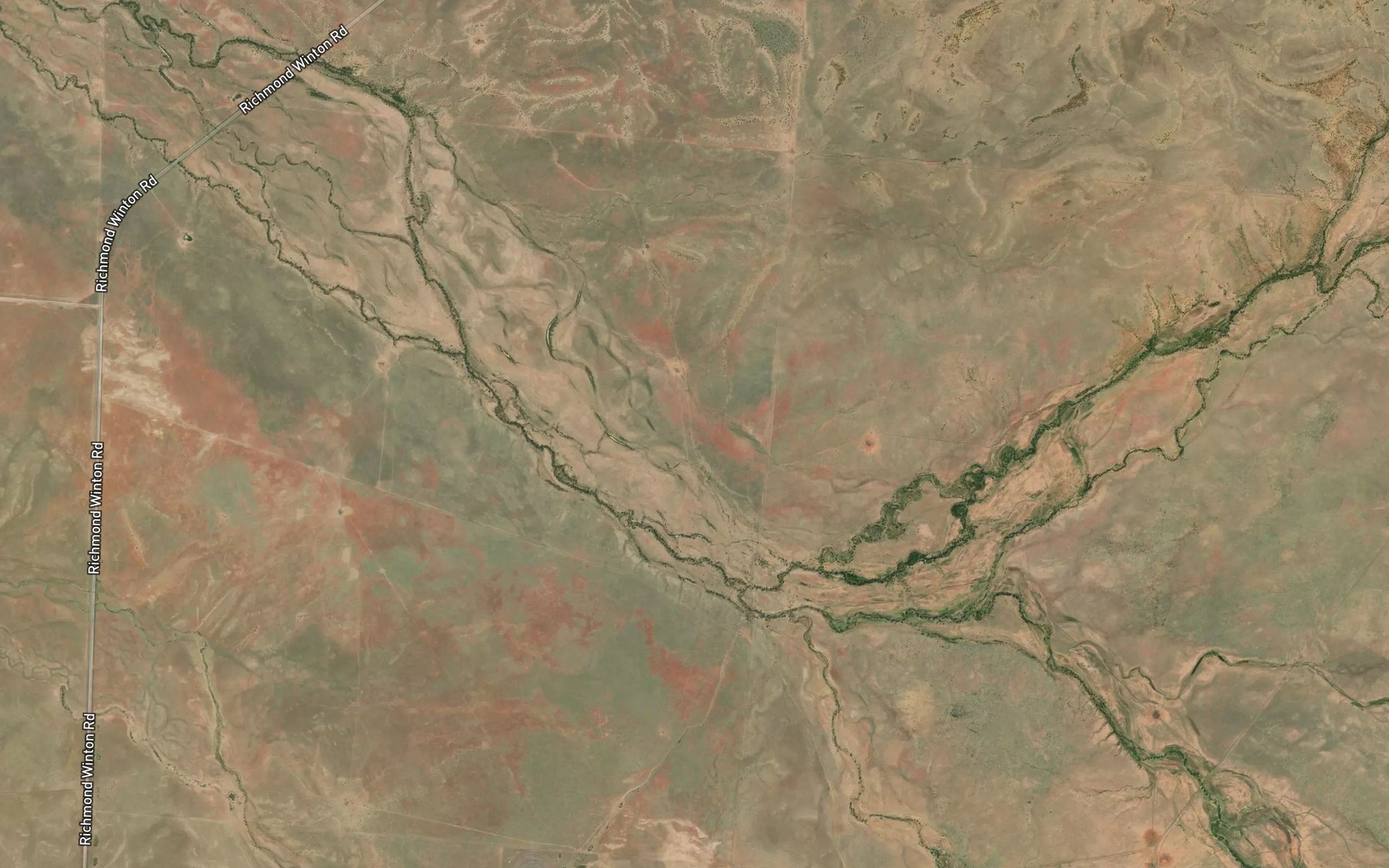 Satellite map of the Owls Nest Lagoon