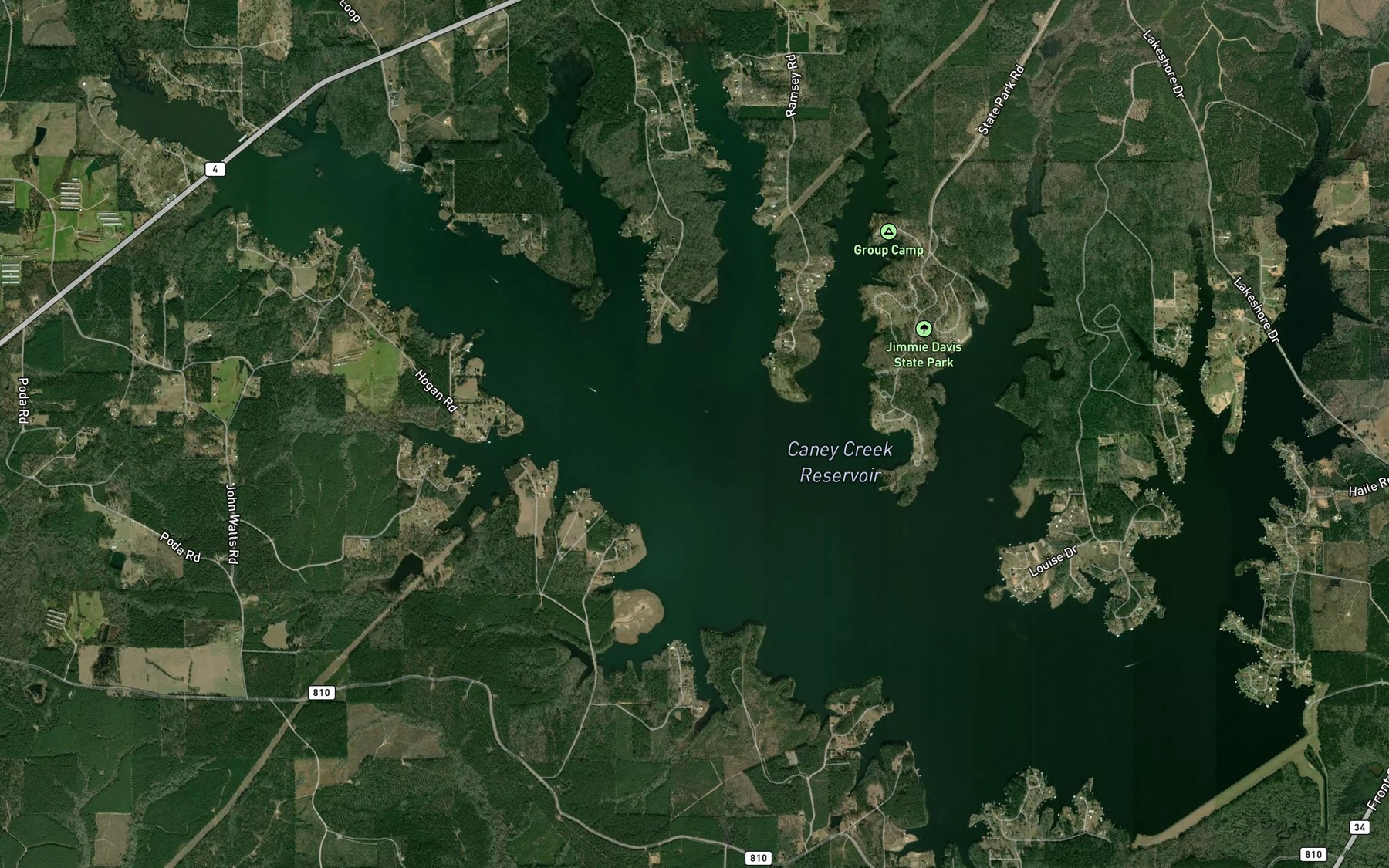 Satellite map of the Hancock Creek